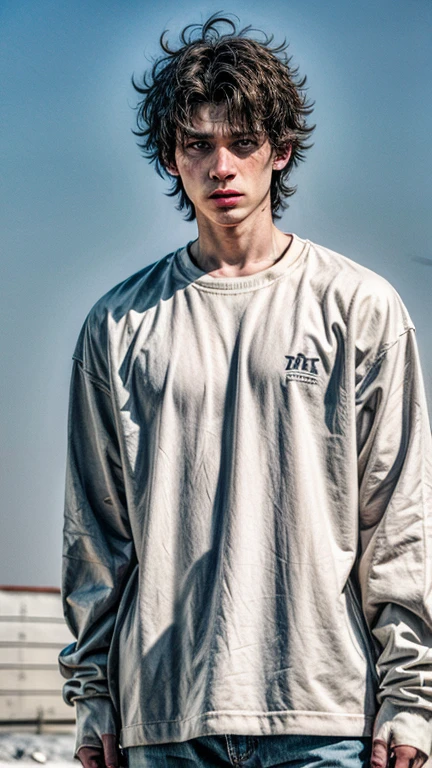 four , Japanese, naked, gay, boy, rain, whole body, penis, SWEAT, WHITE SCHOOL-shirt, STANDING, DARKNESS