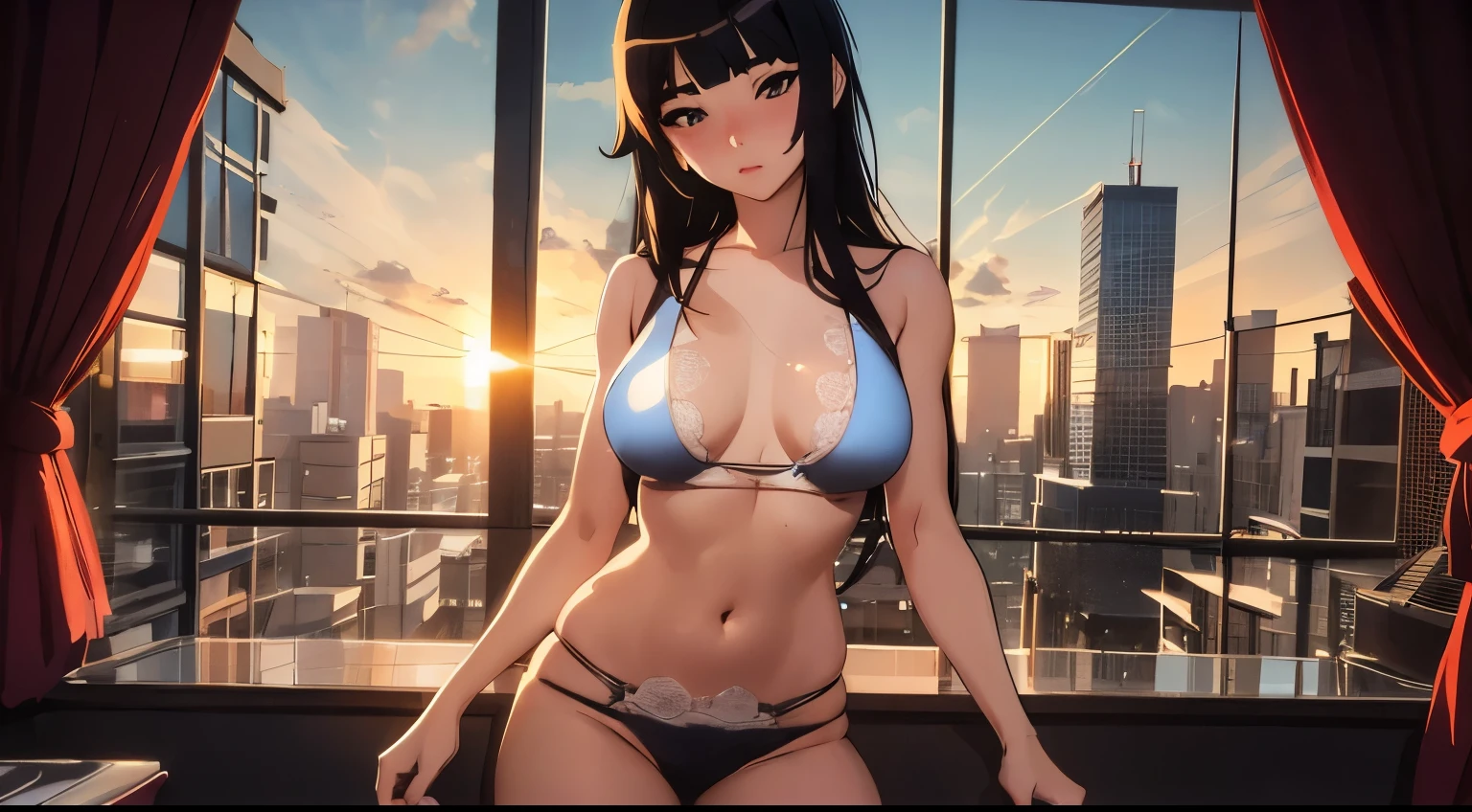 anime girl in a bikini posing in front of a window, seductive anime girl, ilya kuvshinov. 4 k, 4k anime wallpaper, beautiful alluring anime woman,  ultra hd anime wallpaper, best anime 4k konachan wallpaper, anime girls, attractive anime girl, beautiful anime girl, ilya kuvshinov landscape, beautiful anime woman