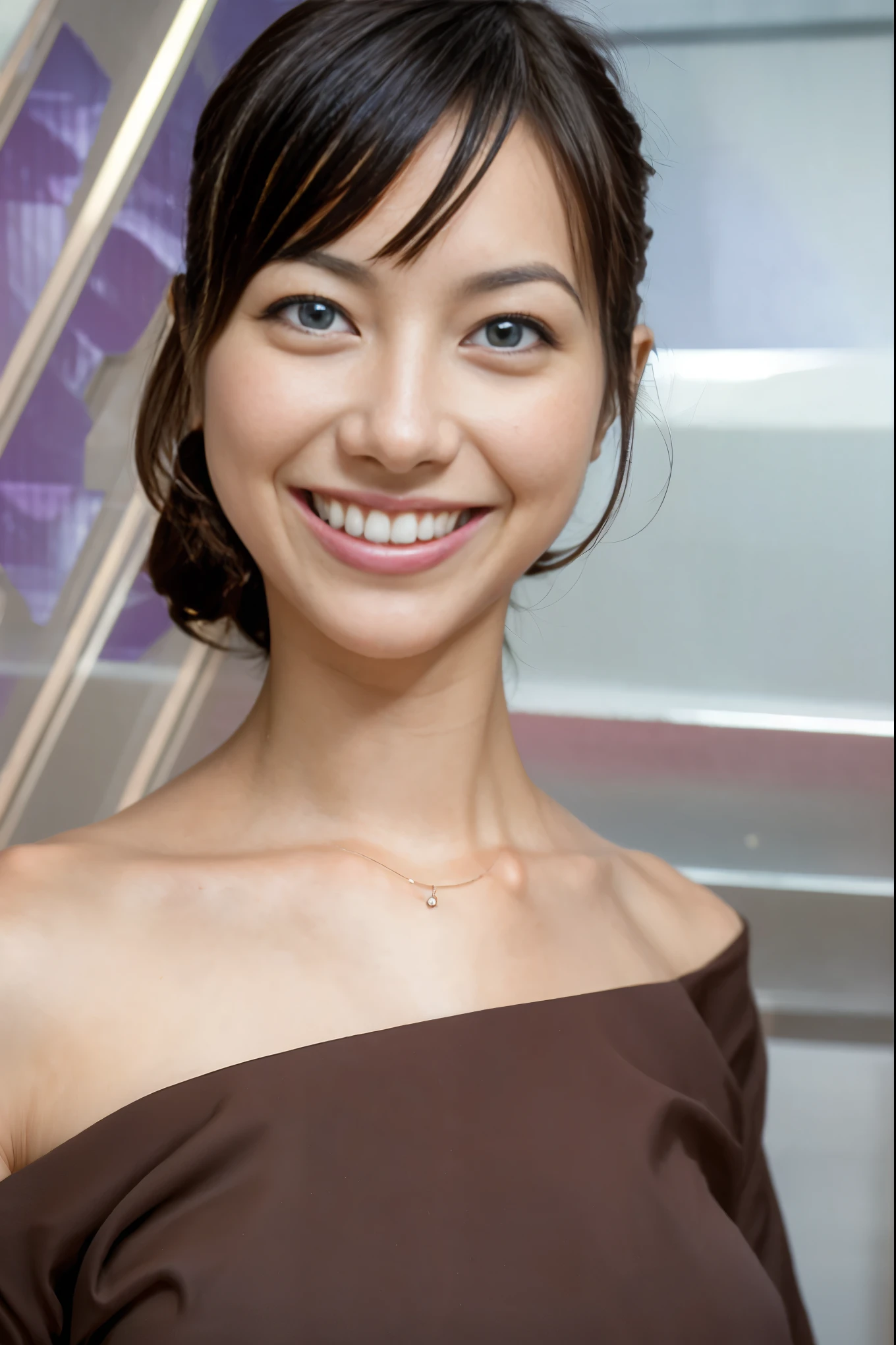 (best qualtiy,4K:1.3),hyper realisitic,(midle breast: 1.2), Cheerful woman , 1 Woman, dark brown hair , thin legs, A refreshing smile, poolparty,Detailed eyes, double eyelid ,Sensual dress with low collar, beautiful breast,Super Detailed Face,Detailed lips, CG unity 8k wallpaper, ultra-detailed, highres, soft light, beautiful detailed girl, extremely detailed eyes and face, beautiful detailed nose, beautiful detailed eyes,cinematic lighting ,perfect anatomy,slender body,smiling