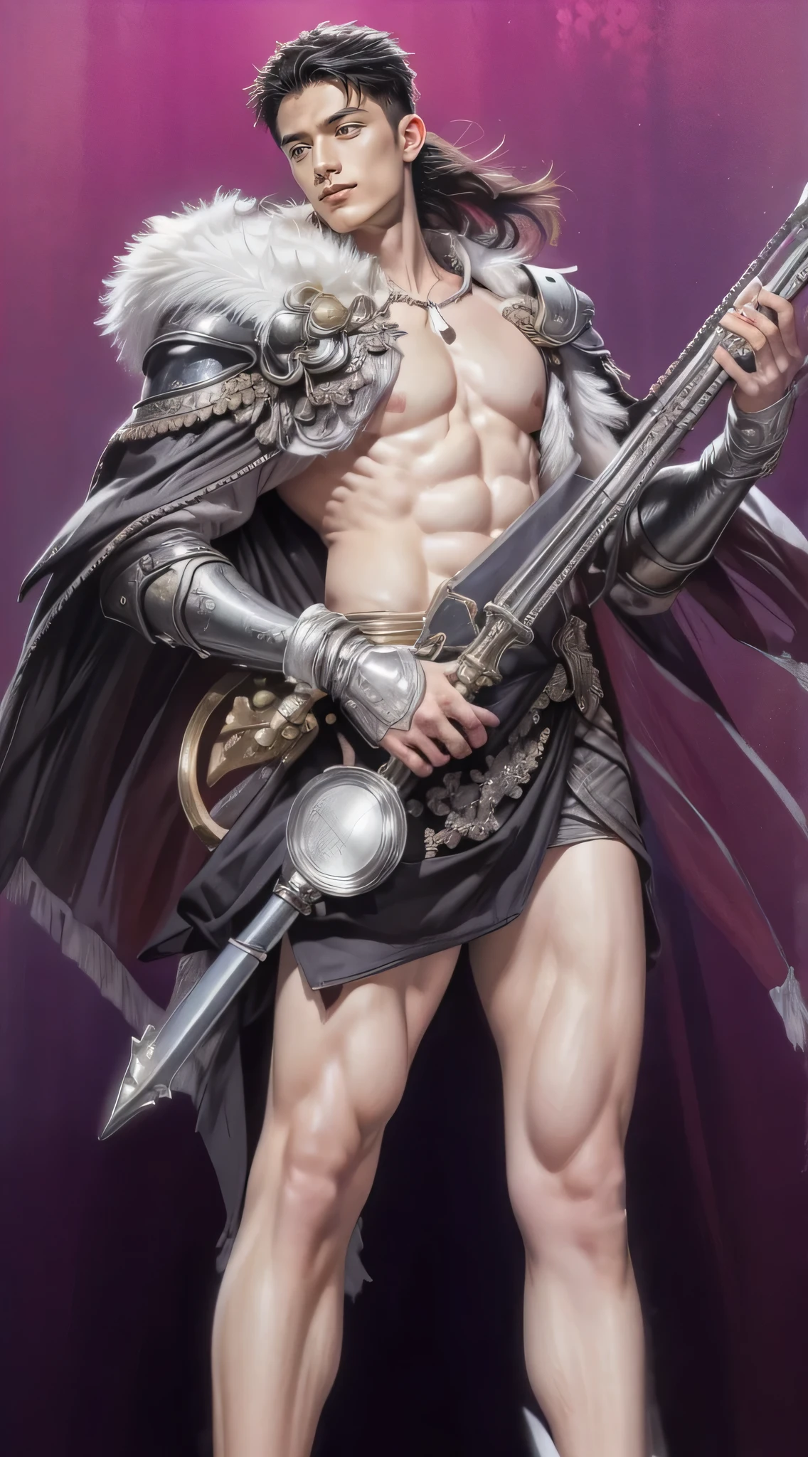 1 homme, (male model) peau chaude, chef-d'Ouvrages d'art, best quality, le plus bel homme du monde, par Shen Quan, corps parfait, beautiful male model, An attractive, aesthetically pleasing man aged 18-24, blossoms in printemps, Champs verts, printemps, plaines, des arbres, fleurs, Ciel bleu, jeune homme rugueux et beau en robe blanche transparente, Tissu transparent blanc, shirtless jacket shoulders, muscles de la poitrine exposés, exposed thighs, ((exposé transparent blanc briefale focus), (lisse body)), sourire, super mignon, pose dynamique, Cool and seductive, dramatic lighting, tout le corps shot, tout le corps shoot, Jeune visage, tout le corps, corps sans poils, maigre grand, corps en forme, dominant, peau blanche ou blanche, Jeune visage, corps ferme, HD, chaise ton naturel, Soft light, Very detailed, En regardant le public, la photographie, detailed skin, real person, realistic, photorealistic realistic, Crazy Detail, facial detail, maximisation du battage médiatique, battage publicitaire surrealistic, film, telephoto lens, detail of the complex'lighting , Very detailed, Very detailed, digital painting, Station artistique, Art conceptuel, lisse, acuity, Illustration, unreal engine 5, 8K, illustrations de Ross Tran et Greg Rutkowski et Alphonse Mucha, UHD, 8K, Montrer uniquement aux hommes .Ultra HD 8K, digital SLR, twilight, High quality, grain de film, Fujifilm XT3, male of, 2 personnes, model for two people.