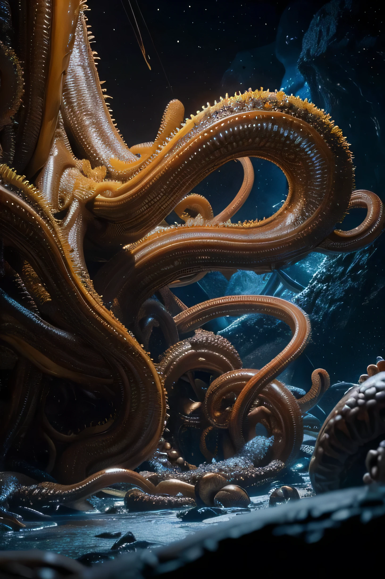 Mass tentacles,lot of tentacles,slip,dense,alien,alien creature