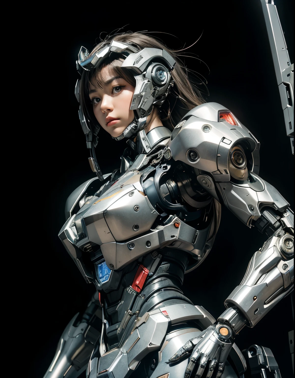 Super detailed, advanced details, high quality, 最high quality, High resolution, 1080p, hard disk, beautiful,(war machine),Capture the big picture,beautifulサイボーグ女性,Mecha cyborg girl,battle mode,Mecha body girl,She is wearing a futuristic war machine weapon mecha,