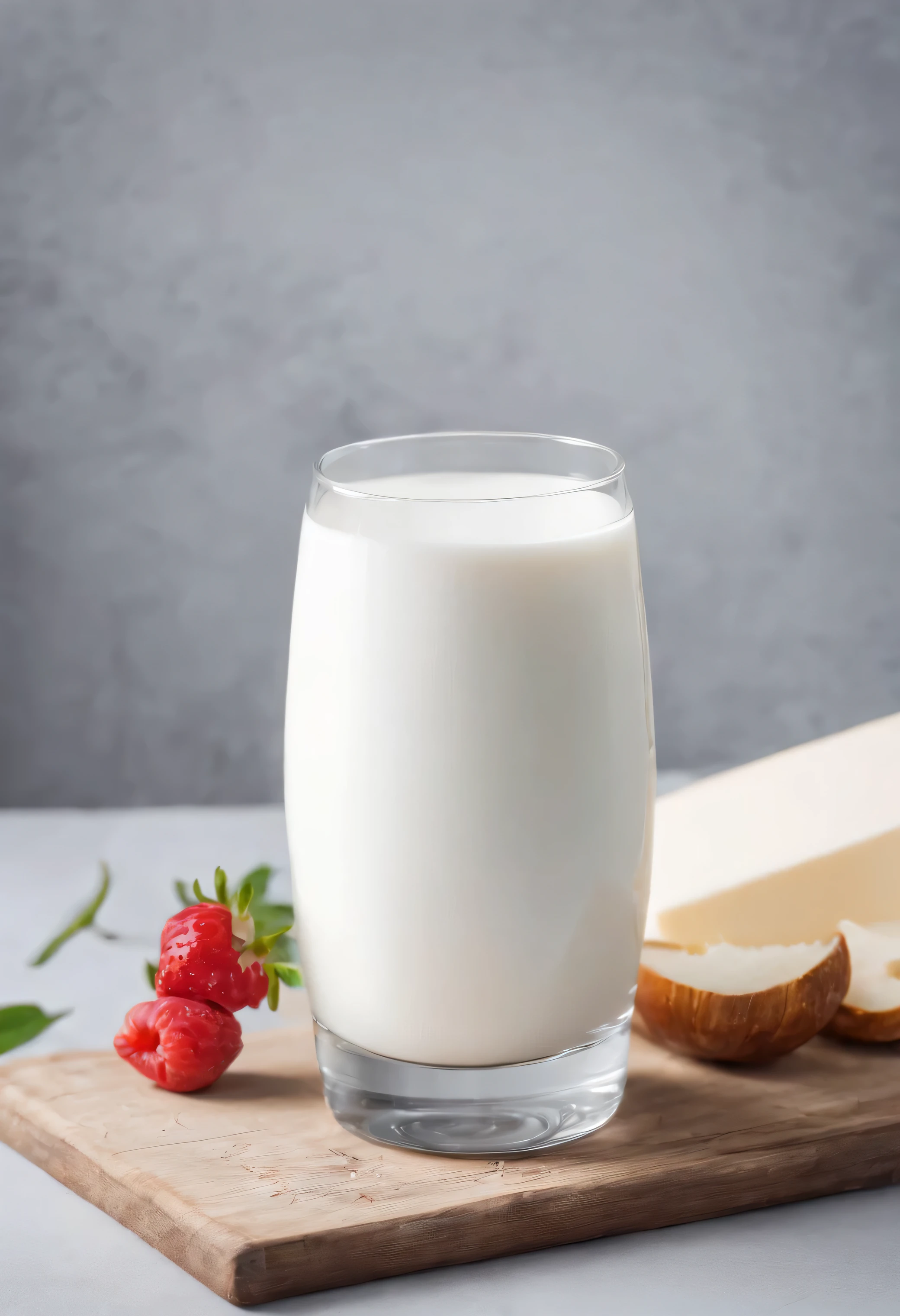 A glass of milk