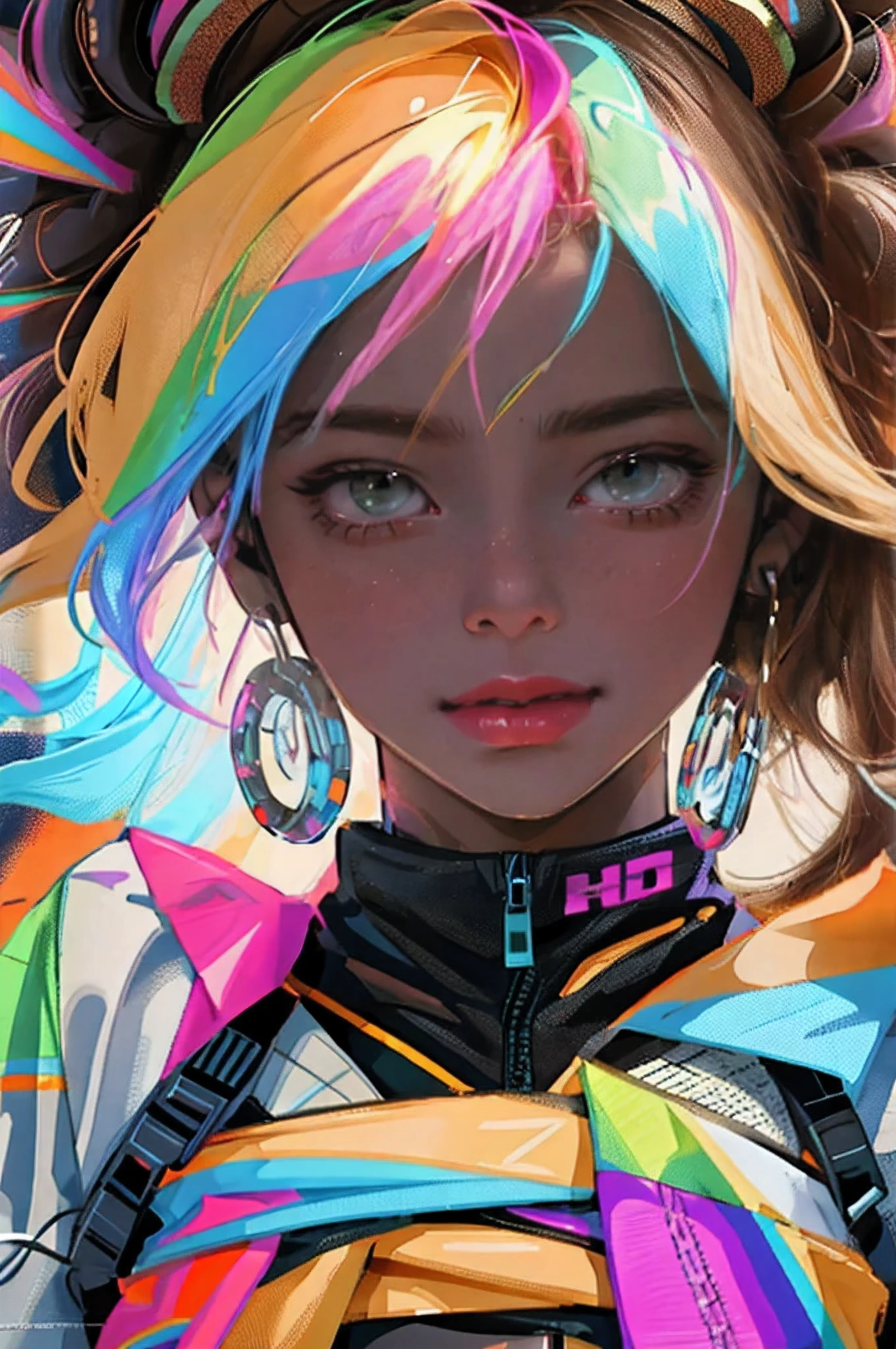 sporty, Charm, black-haired beauties、Stands proudly in an acrylic painting with extreme colors and psychedelic effects。. The main subject is a strip dancer, Charm butts and breasts. Colorful cocktails lined up on the counter. detailed, A hyper-realistic painting that vividly reflects the vibrancy of a cyberpunk cityscape reminiscent of the near future.. Beautiful women's eyes shine as if aiming for a target, Gives off a different dimension of shine. Skin peeking through her flashy girlfriend, The costume that exposes the belly button gives off a supernatural luster.. Sharpness of each pixel, richness of color, A masterpiece that fascinates viewers with its combination of luster and dynamism..