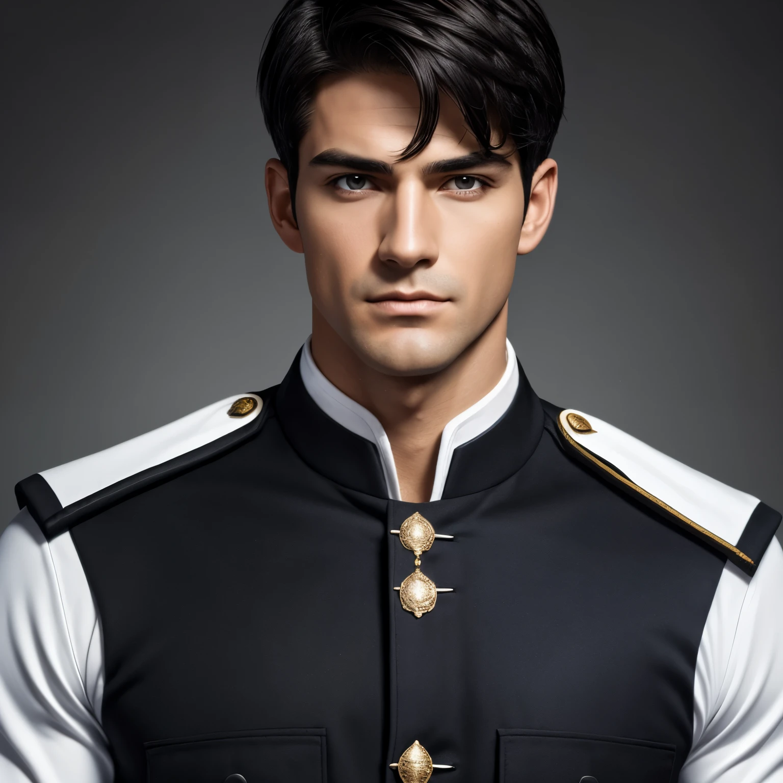 (masterpiece, best quality), 1 male, mature, aged up: 4,5, tall muscular guy, broad shoulders, finely detailed eyes and detailed face, extremely detailed CG unity 8k wallpaper, intricate details, Fantasy, Admiral, short hair, black hair, brown eyes, fleet commander, navy, commander, white uniform, 1 male, black hair, brown eyes, short hair, air force officer, mature, aged up:1.4, tall muscular guy, broad shoulders, finely detailed eyes and detailed face, white uniform, 1 male, black hair, brown eyes, short hair, army officer, adult, aged up to: 1.4, tall, muscular male, broad shoulders, finely detailed eyes and detailed face, white uniform, 1 male, black hair, brown eyes, short hair, high school senior, adult, aged up to: 1.4, tall, muscular male, broad shoulders, fine detailed eyes and detailed face, white and blue uniform, 1 female, short shoulder length hair, commander, police, beautiful face, aged up to: 4.5, black hair, black eyes, black uniform, they are like the photo