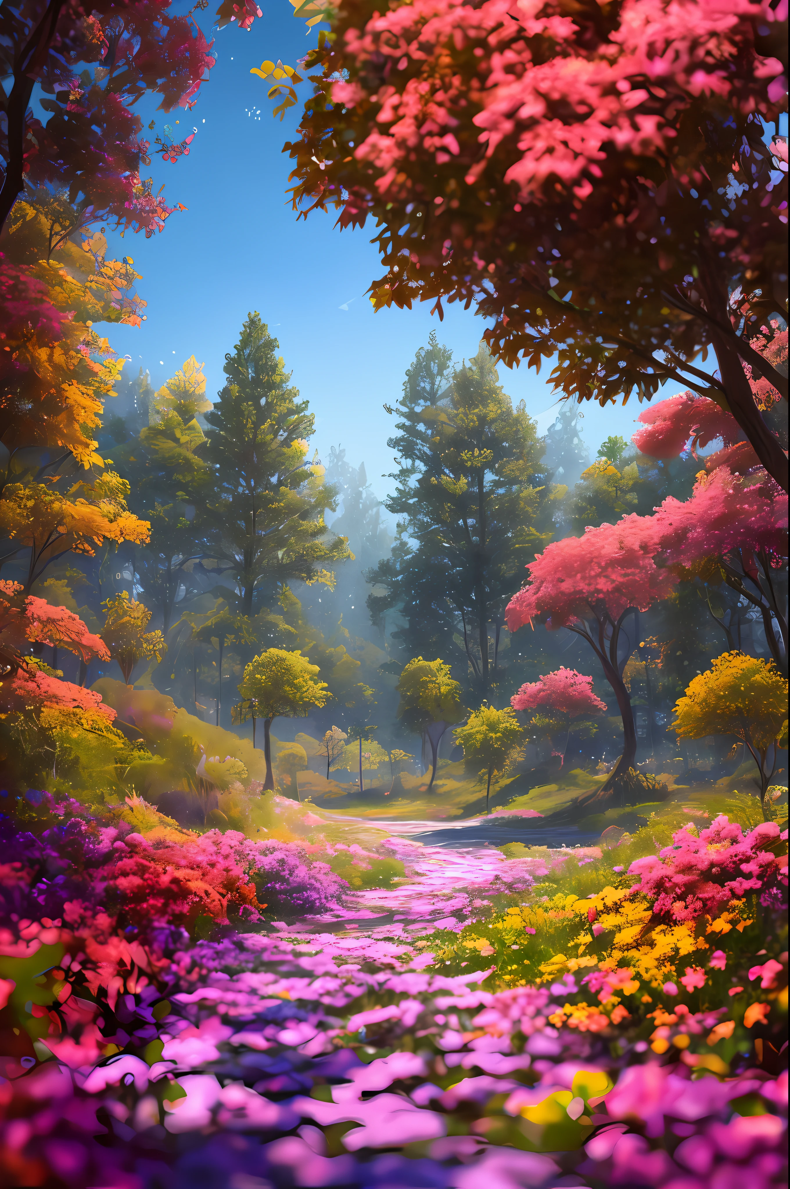 masterpiece, best quality, high quality,extremely detailed CG unity 8k wallpaper, An enchanting and dreamy scene of a fantasy forest, with towering trees, glowing mushrooms, and hidden fairy glens, creating a sense of mystique and enchantment, artstation, digital illustration, intricate, trending, pastel colors, oil paiting, award winning photography, Bokeh, Depth of Field, HDR, bloom, Chromatic Aberration ,Photorealistic,extremely detailed, trending on artstation, trending on CGsociety, Intricate, High Detail, dramatic, art by midjourney