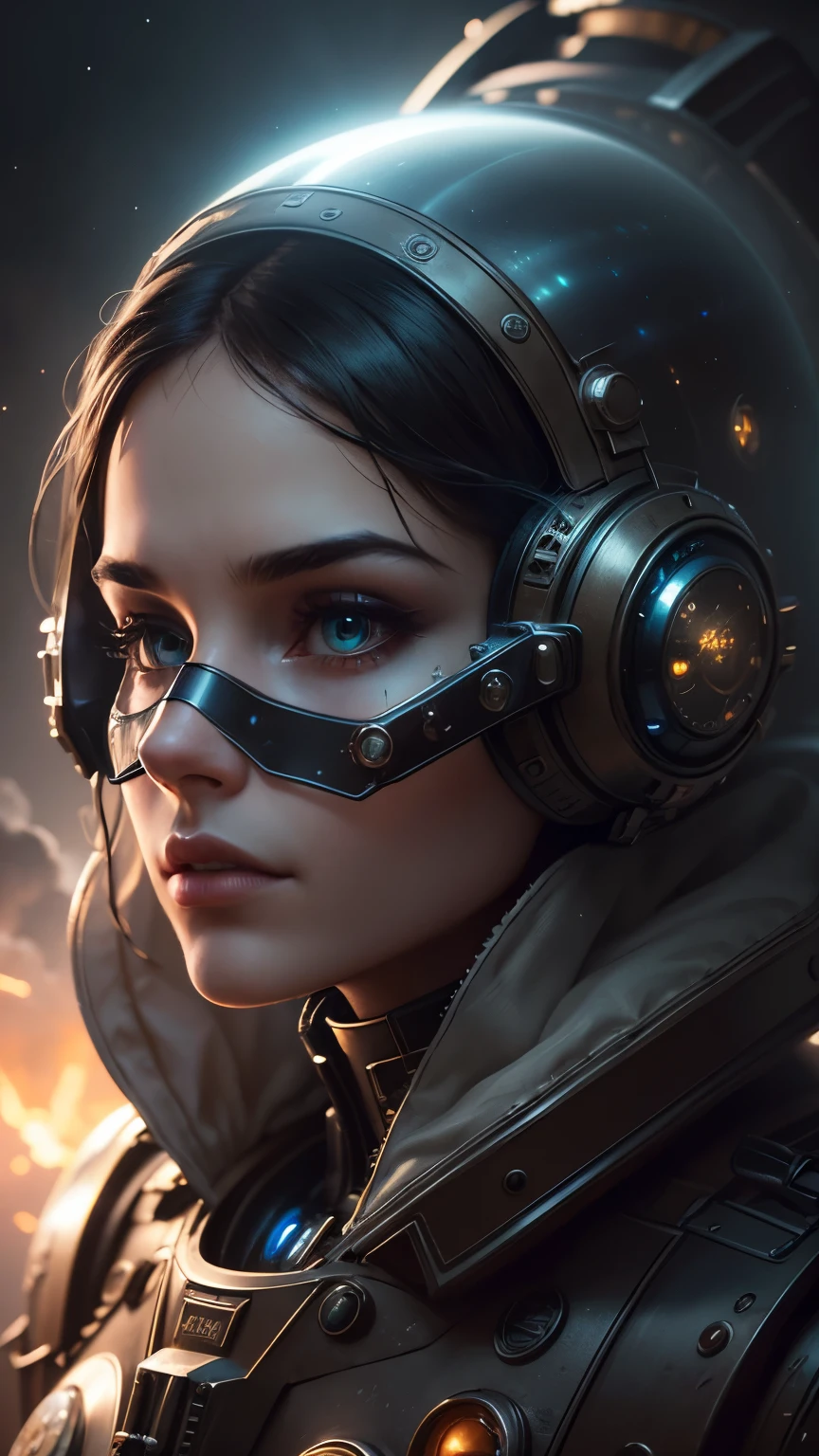 (Best quality,4K,8K,A high resolution,Masterpiece:1.2),Ultra-detailed,(Realistic,Photorealistic,photo-realistic:1.37),Astronaut,Steam punk,film-noir,Otherworldly,Vivid colors,Dreamlike,Sci-fi,subtly lit,Atmospheric,view of the cosmos,Steam-powered machinery,Ethereal,hauntingly beautiful,Moody shadows,Retro-futuristic technology,Starlight fog,exploration,Adventure,Mystery,Galactic environment,exalted,Isolated heroine,Interstellar Travel,dramatic contrast,distant planets,Majestic face,ornate detail,Sci-fi fashion,Extremely detailed suit,Smoke and fog effects,contrasting textures,Timeless beauty