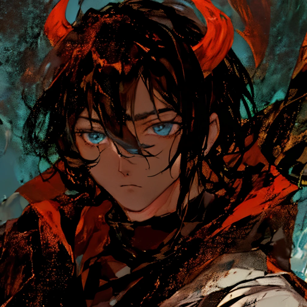 anime boy with blue eyes and black hair in a black shirt, handsome guy in demon slayer art, tall anime guy with blue eyes, anime portrait of a handsome man, anime style portrait, stunning anime face portrait, inspired by Okumura Masanobu, young anime man, beautiful anime portrait, anime boy, male anime style, demon slayer rui fanart