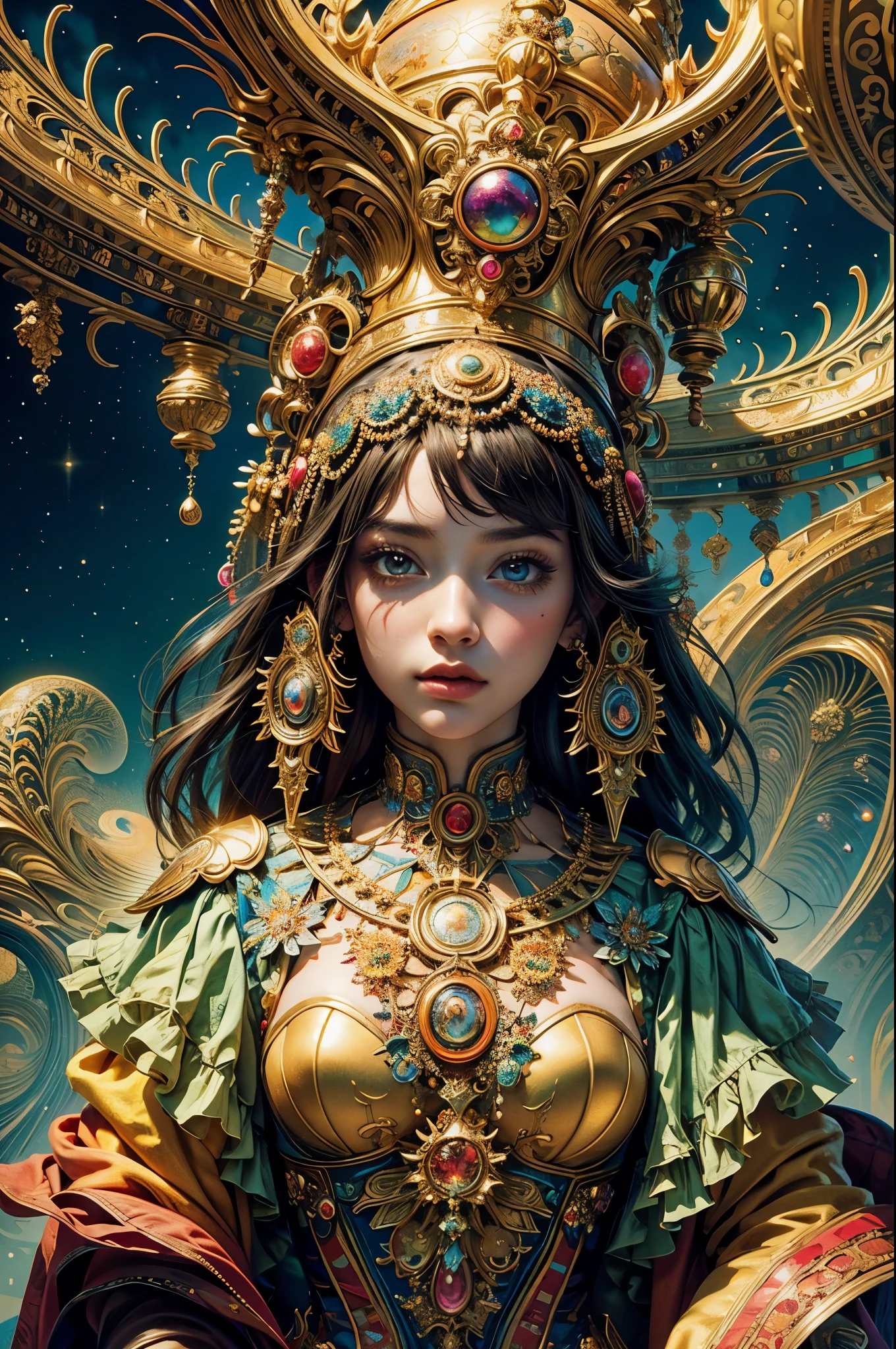 (masterpiece, highest quality, highest quality, official art, beautiful and aesthetic:1.2), (1 girl), very detailed,(fractal art:1.3),colorful,most detailed