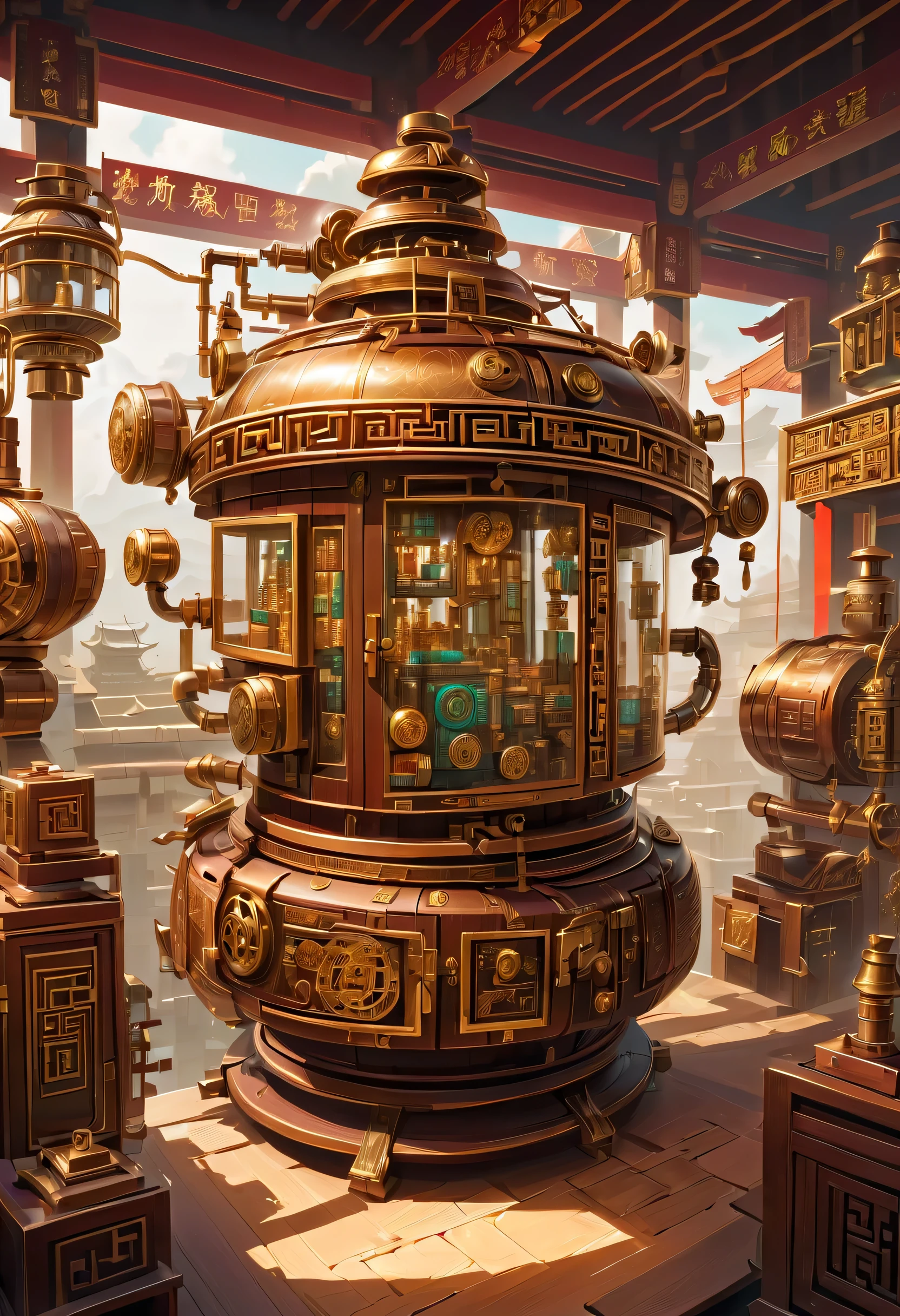 Immortalが営むpharmacy,Suspicious appearance,wiring,Immortal:elder:Chinese:i doubt it:The right arm of the machine,Fusion of machine and man,pharmacy:ancient Chinese style:Medicinal herbal tar:wooden medicine cabinet,he lost part of his body in the war,Don&#39;don&#39;t hate anyone々I live with,右腕が機械になったImmortal,ancient Chinese styleの衣装,Steampunk element,Mechanically,Mechanical,intricate details,very fine,,High resolution,high quality,最high quality,clearly,Be clear,beautiful light and shadow,Three dimensions,complex configuration,mechanism,dynamic,Fusion of ancient civilization and steampunk,Be expressive,Impersonal,attractive,everyone loves him,I&#39;Iはジョークが得意で、I laugh a lot,Smoke Tube