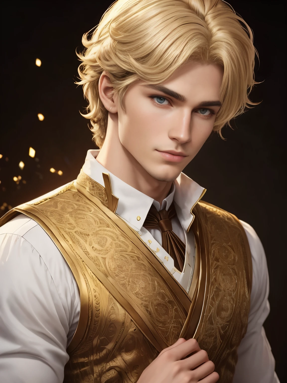 Nikolai tem cabelo dourado, raspado de um lado e penteado do outro, olhos castanhos e nariz ligeiramente torto, ele tem um rosto lindo, "outlined by the characteristics of a fairytale prince". He is described as extremely charming and handsome.