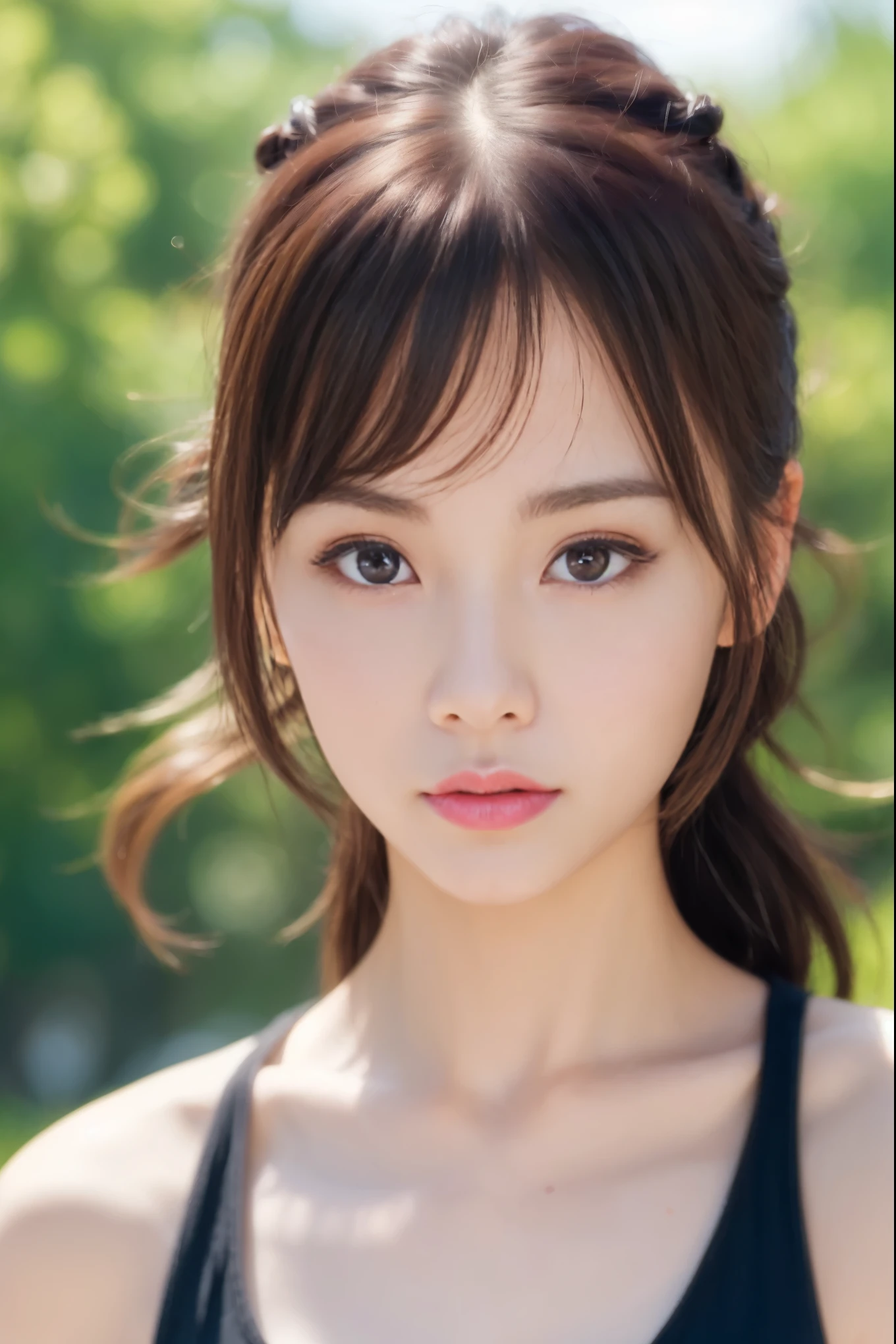 focus on people。Realistically create and express the most brilliant composition of a person。((masterpiece))、(((highest quality)))、((super detailed))、(surreal)、(Highly detailed CG illustration)、(very delicate and beautiful)、少女はmasterpieceだ、highest quality、realistic skin feel、realistic fabric、Introducing a realism illustration centered on the front center of a girl with realistic and ultra-detailed eyes..。this is the absolute rule, And the next sentence describes the image quality。 The greatest painter in human history meets unparalleled beauty、戌育一護史上最高masterpieceです, Draw the most beautiful image of your life.。 Create amazing anime artwork that&#39;s currently trending with seaStation、Introducing exquisite beauty and captivating aesthetics。hair tied up