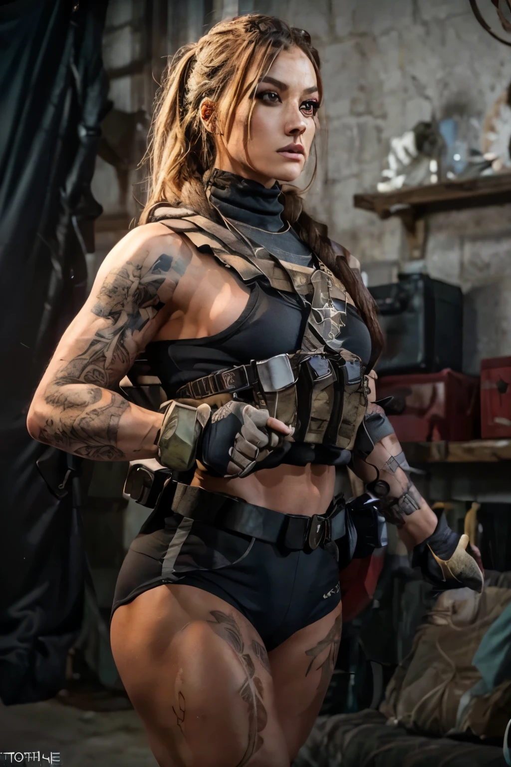 photorealistic, battle female Empowerment, skin, fitness, Norse female United,