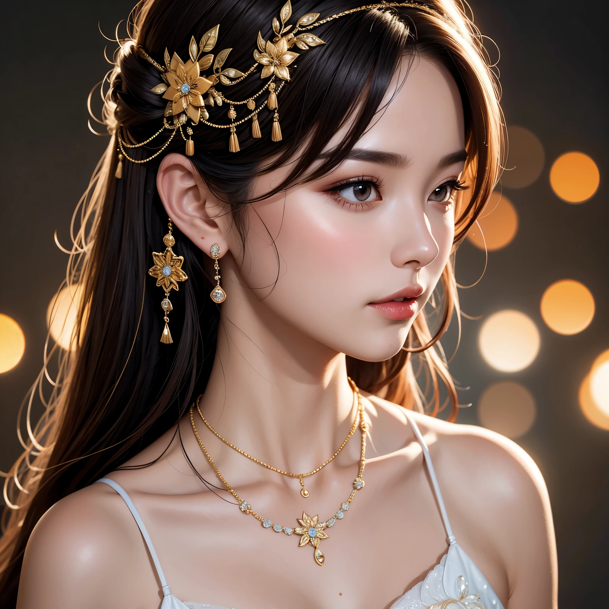 best quality, masterpiece, highres, 1girl,china wedding dress,hair ornament,necklace, jewelry,Beautiful face,upon_body, tyndall effect,photorealistic, dark studio, rim lighting, two tone lighting,(high detailed skin:1.2), 8k uhd, dslr, soft lighting, high quality, volumetric lighting, candid, Photograph, high resolution, 4k, 8k, Bokeh
