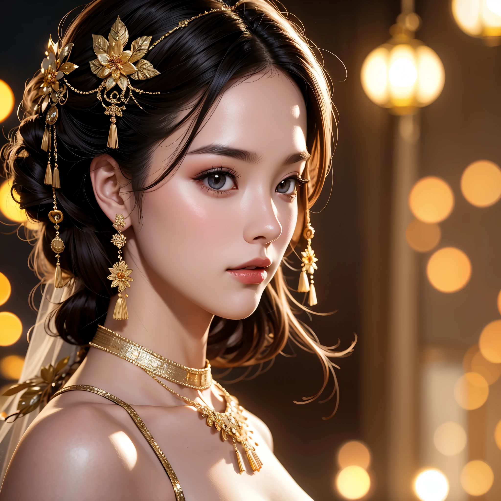 best quality, masterpiece, highres, 1girl,china wedding dress,hair ornament,necklace, jewelry,Beautiful face,upon_body, tyndall effect,photorealistic, dark studio, rim lighting, two tone lighting,(high detailed skin:1.2), 8k uhd, dslr, soft lighting, high quality, volumetric lighting, candid, Photograph, high resolution, 4k, 8k, Bokeh
