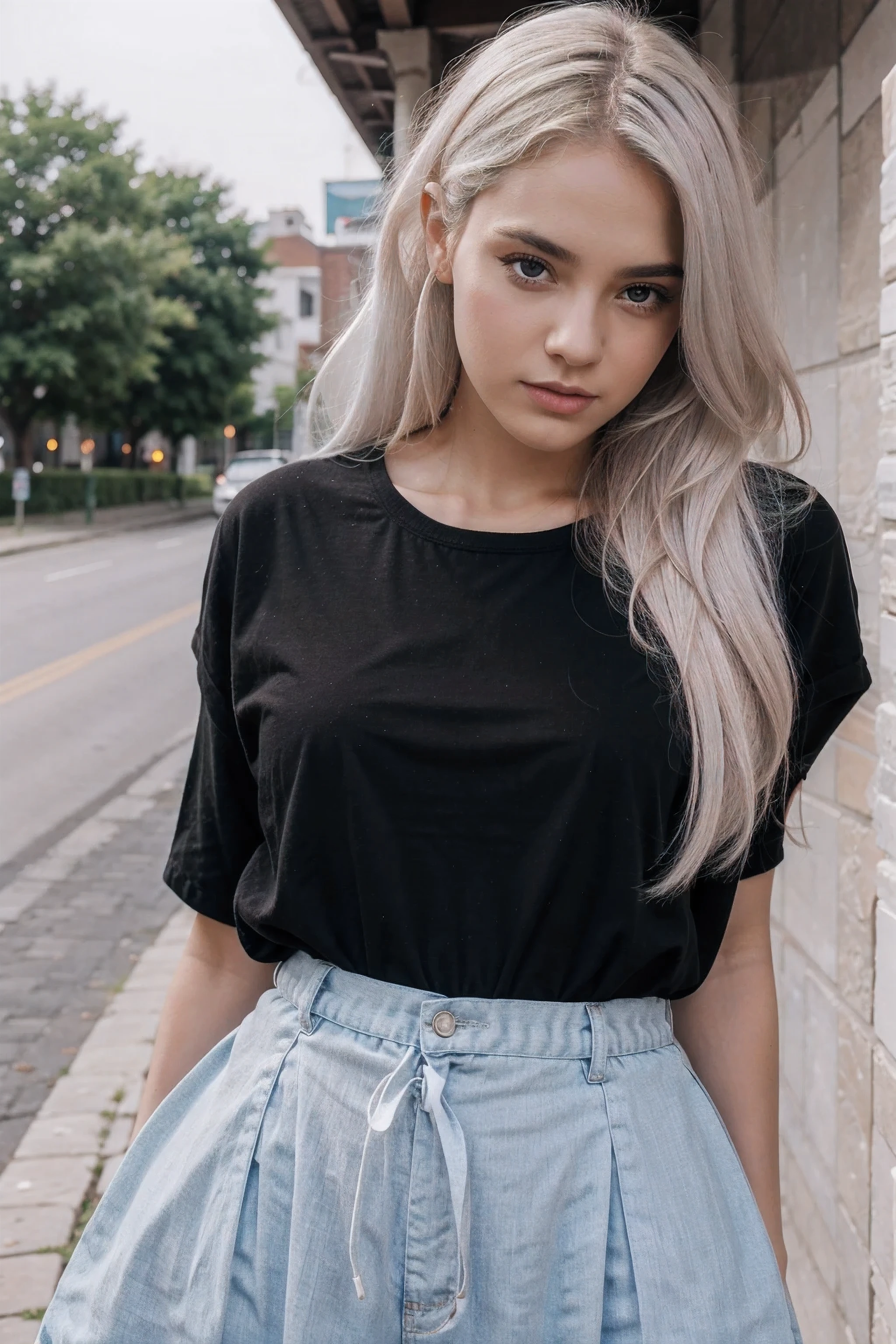 beautiful white hair girl