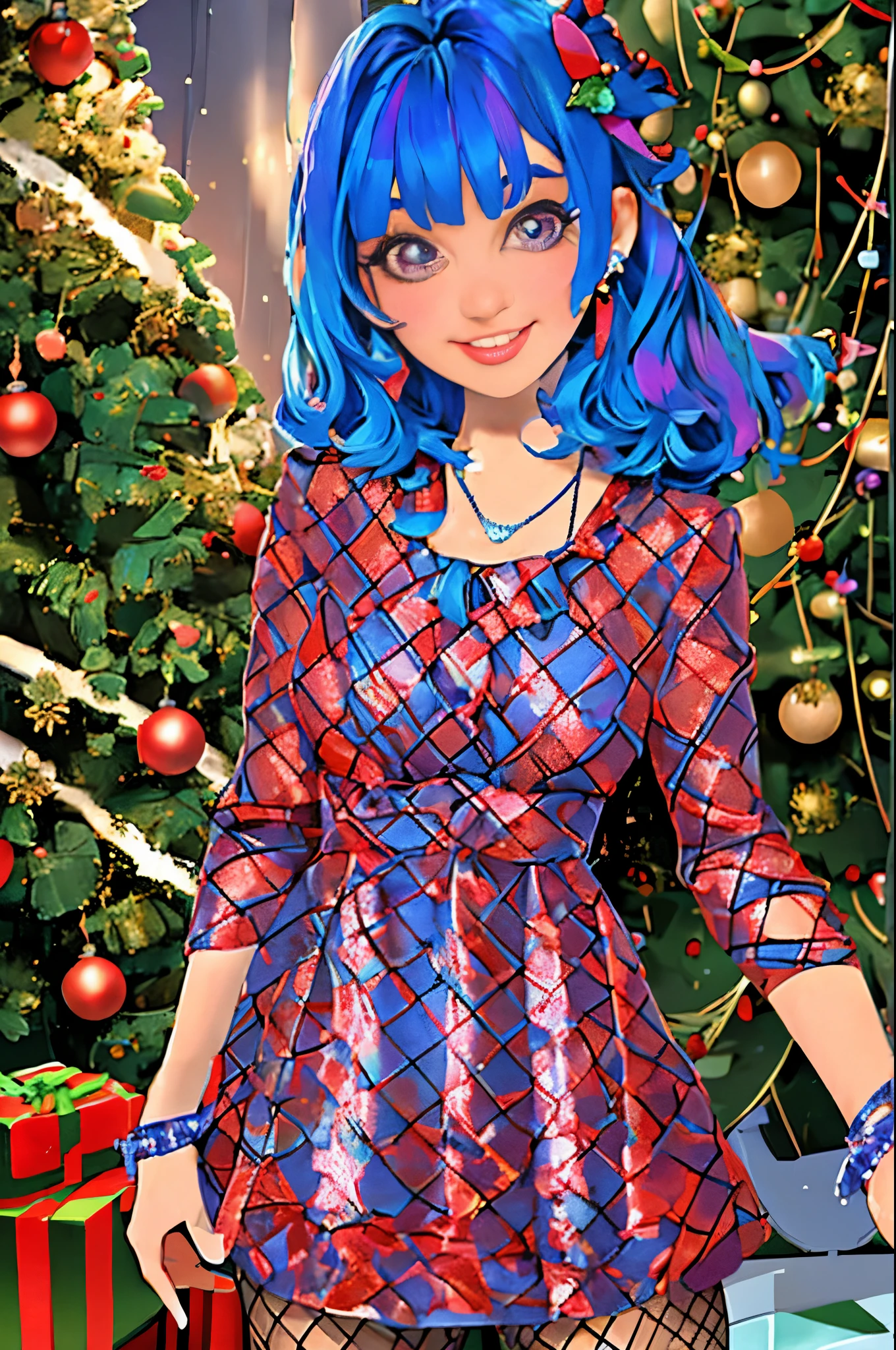 samdoesarts style award winning half body portrait of a beautiful woman in a croptop and cargo pants with ombre navy blue teal hairstyle with head in motion and hair flying, paint splashes, splatter, outrun, vaporware, shaded flat illustration, digital art, trending on artstation, highly detailed, fine detail, intricate