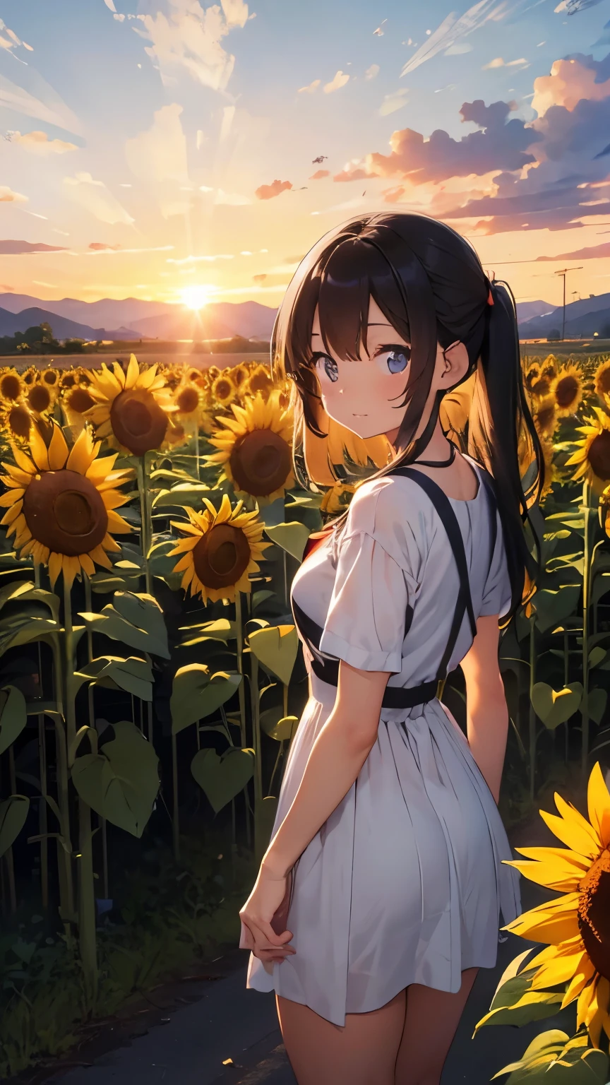 sunflower field rezerolum sunset