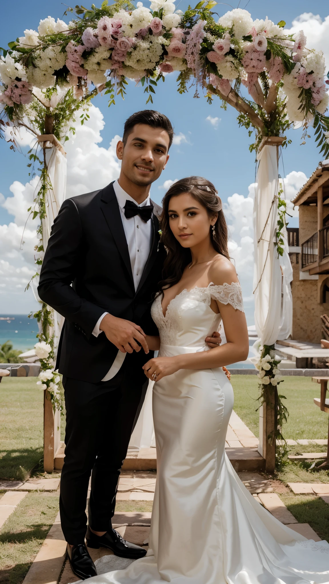 Casamento, Noivo e Noiva, extremamente realista, muito lindos, casamento, vestido de noiva, Terno social,