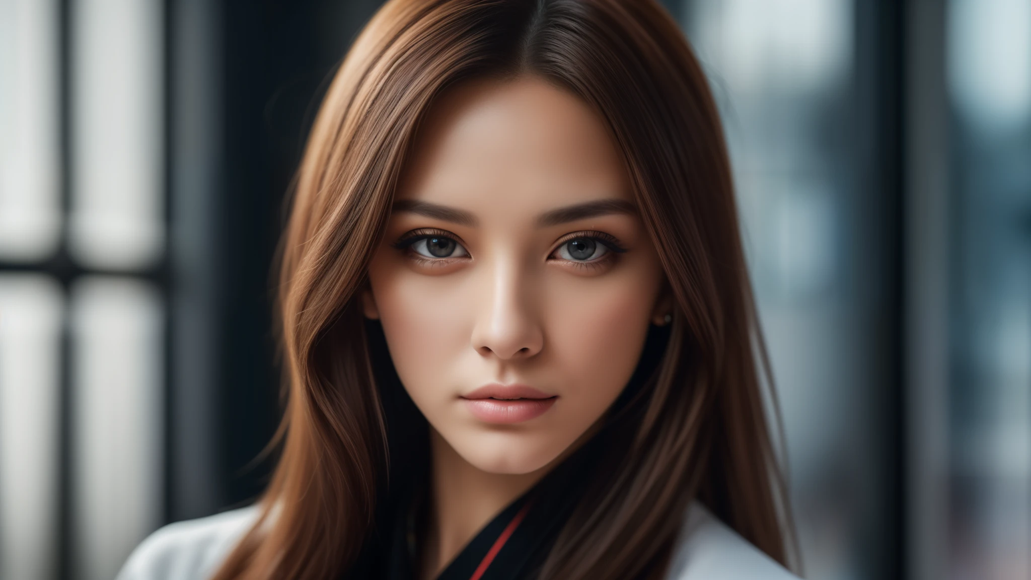 tmasterpiece,best qualtiy,hdr, hyper HD, 8K,Bokeh,Ultra-fine painting,Sharp focus,Physically-based rendering,Extreme detail description,portraitures,half-body photo，looking at viewer, (EOS R8, 50 millimeters, F1.2, 8K, RAW photo:1.2)