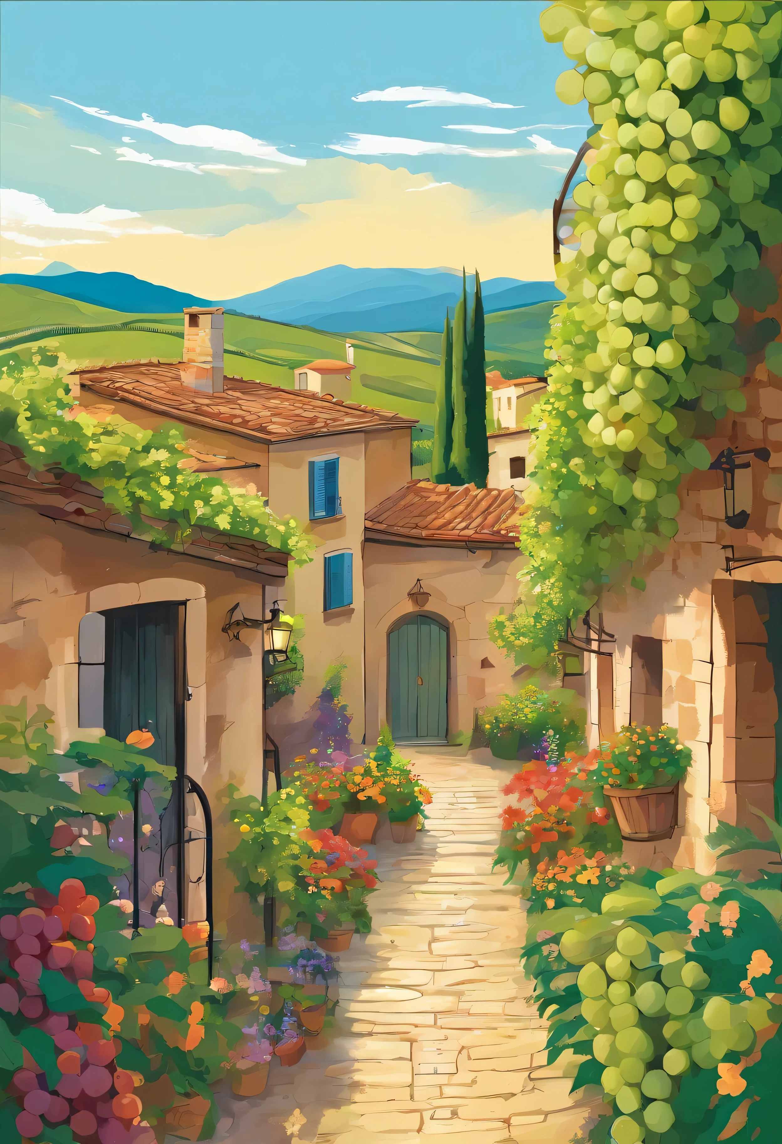 italy&#39;The most romantic pastoral scenery，Almost all stayed in Tuscany（Tuscany）。There are rolling low hills here，Vineyards and olive trees all over the mountains and plains，and scattered medieval towns..。 . Under a cloudless sky，The soft sunshine fills the fields，Fragrant vegetation，earthy aroma。Such an ambiguous atmosphere，Great for fast fermentation，hand in hand，confess your feelings。 . If it is midsummer，The vines on the hillside are full of grapes，Local fruit farmers will pick ripe grapes，for winemaking，the longer it takes, The taste will be sweeter.。 . Walk through the italian towns in Tuscany，Feel the slow rhythm of tranquility，it&#39;It&#39;s like walking in paradise，Not disturbed by the outside world。Use puzzle mode