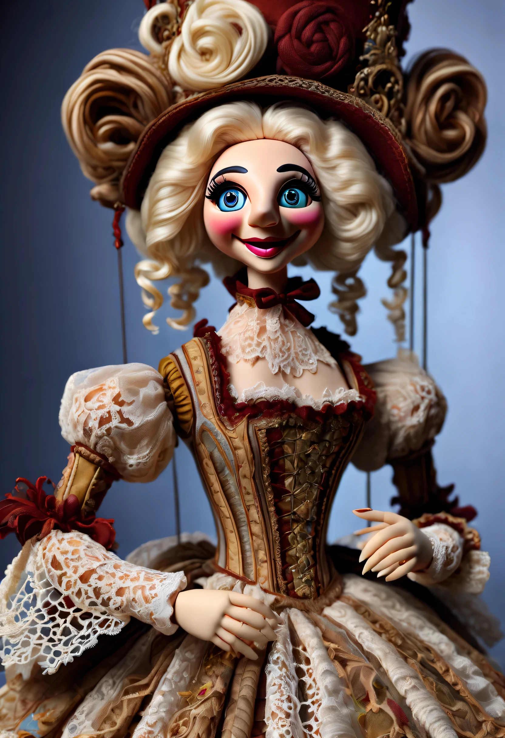 Mechanical dolls,puppet,super high quality,8k,beautiful details,part yarn,Muppets,High end rococo clothing,lace,cartoon,