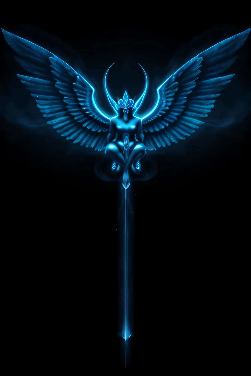 Blue Themed, Flying Angel, sphinxes background, counterspell, flicker