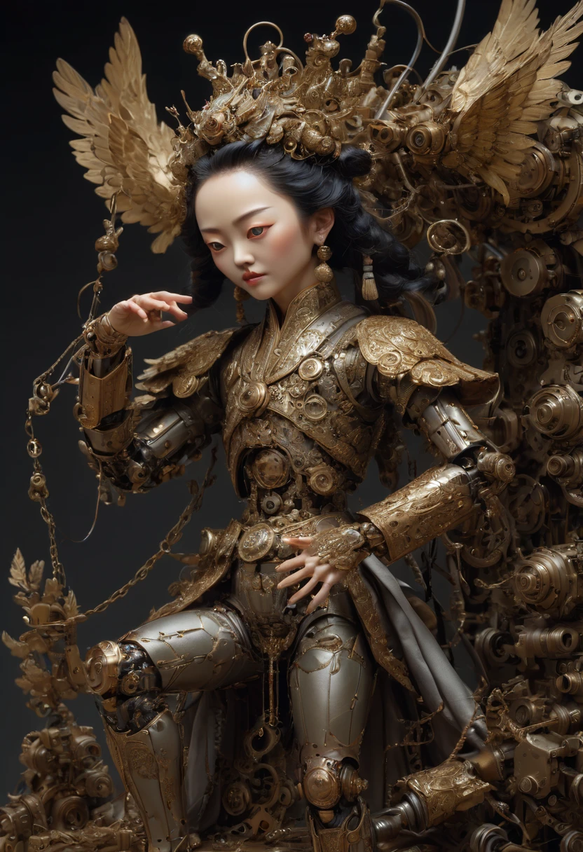 Mechanical Puppet by Kim Hong-do, best quality, masterpiece, Representative work, official art, Professional, Ultra intricate detailed, 8k