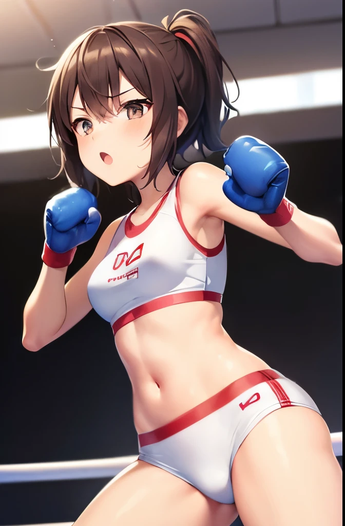 tomboy in boxing ring training