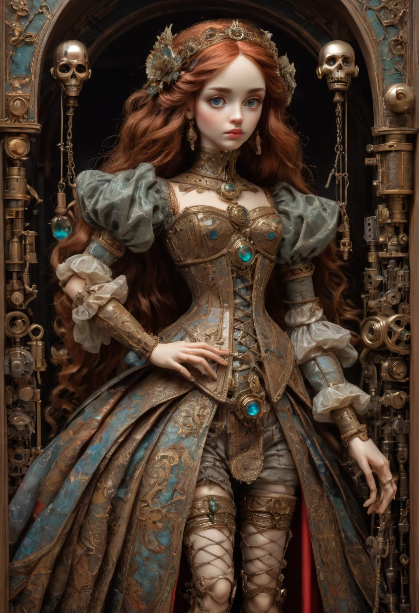 Mechanical Puppet by Ismail Inceoglu, best quality, masterpiece, Representative work, official art, Professional, Ultra intricate detailed, 8k