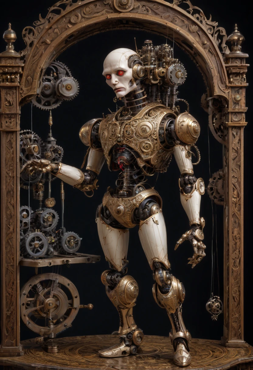 Mechanical Puppet by Hariton Pushwagner, best quality, masterpiece, Representative work, official art, Professional, Ultra intricate detailed, 8k