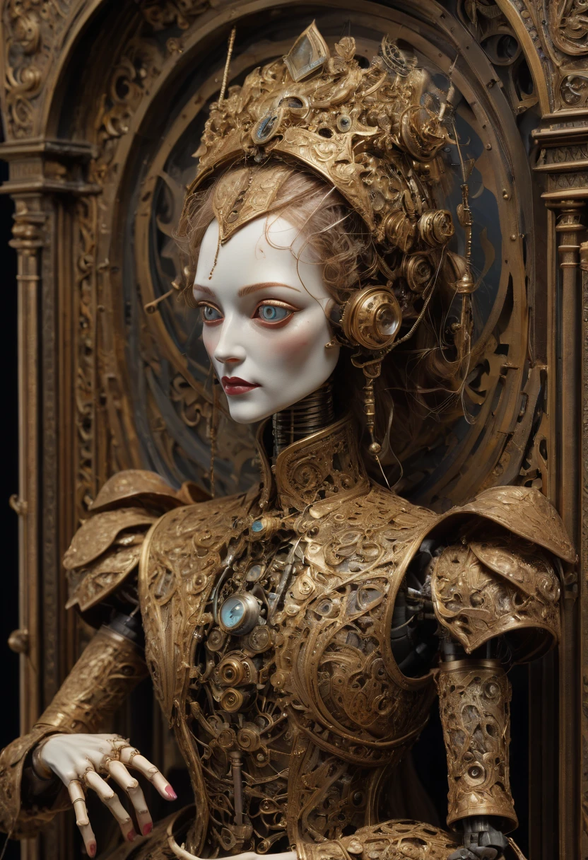 Mechanical Puppet by Hariton Pushwagner, best quality, masterpiece, Representative work, official art, Professional, Ultra intricate detailed, 8k