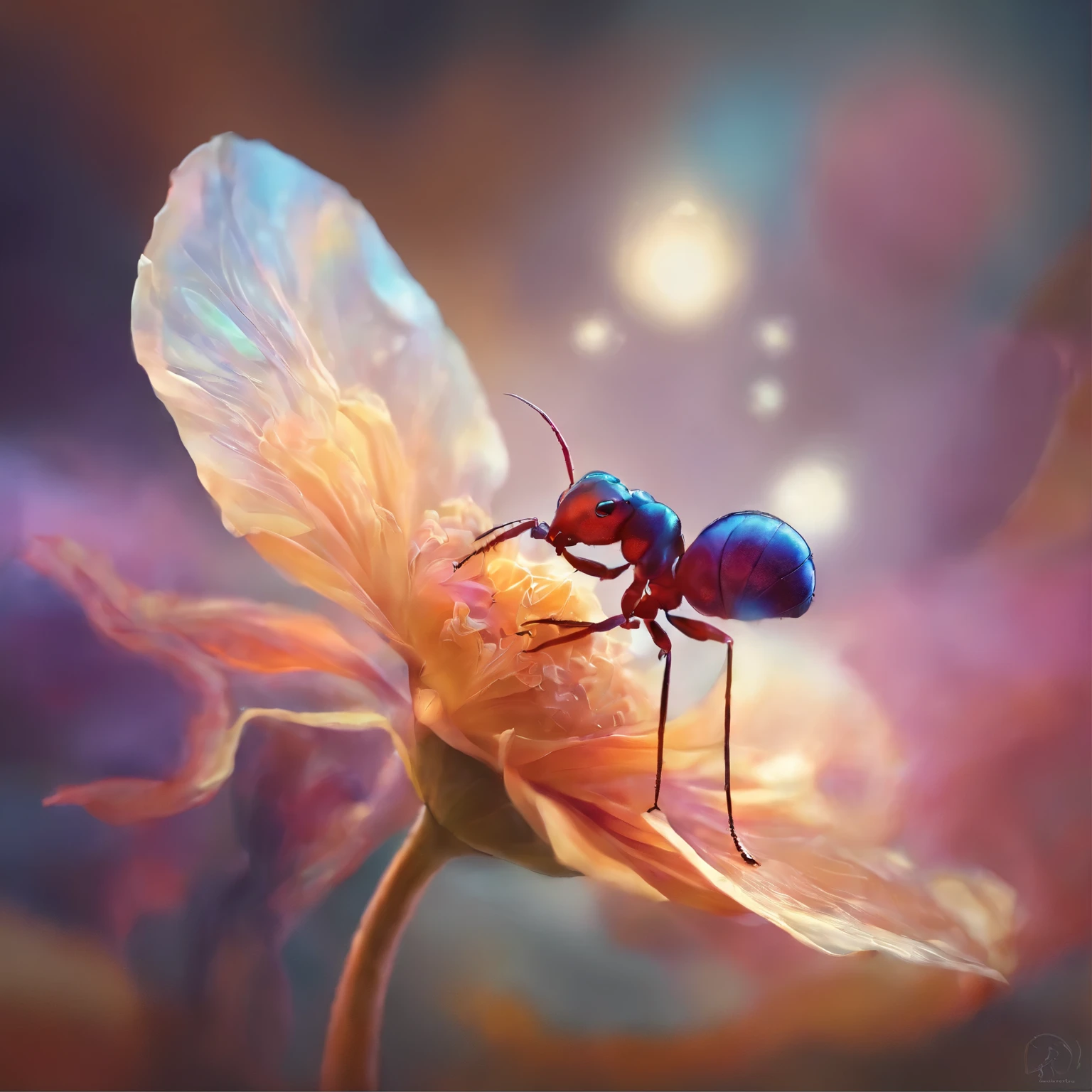 an ant in a flower