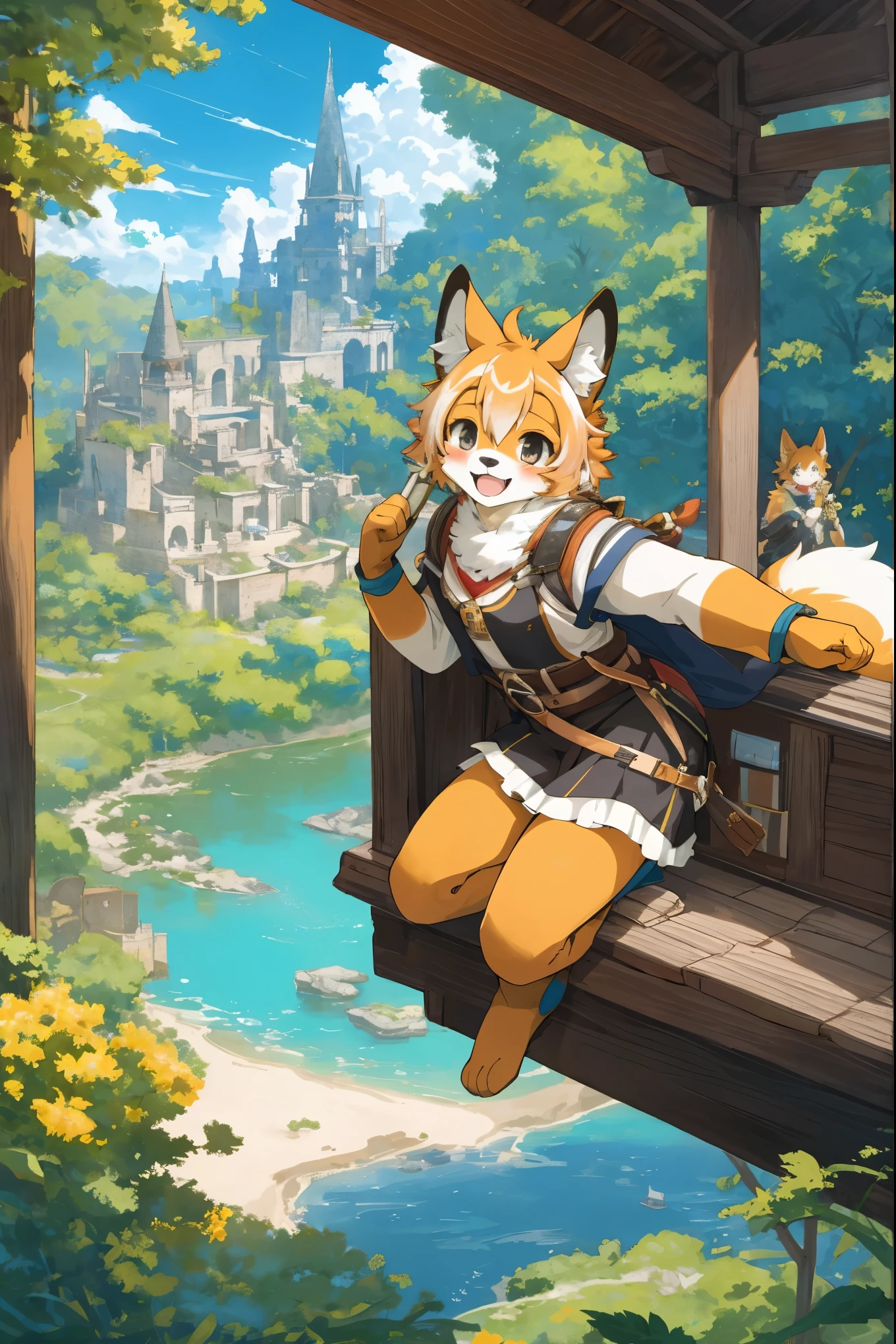 cover page, super high resolution, detailed background, World Heritage Site, 6+boys, 6+girls, Happy, joyful, absurdres(Photos of solo travelers)(kemono, furry anthro)cinematic,