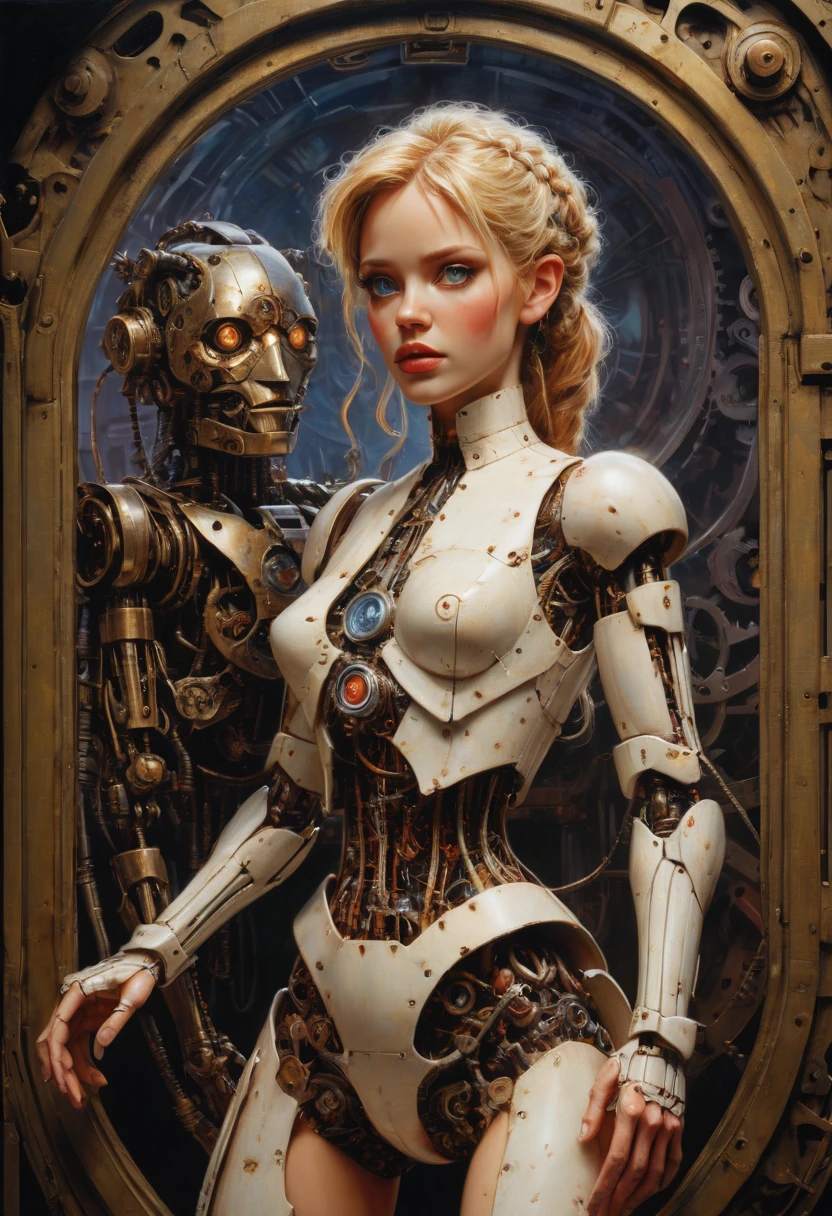 Mechanical Puppet by Ismail Inceoglu, best quality, masterpiece, Representative work, official art, Professional, Ultra intricate detailed, 8k