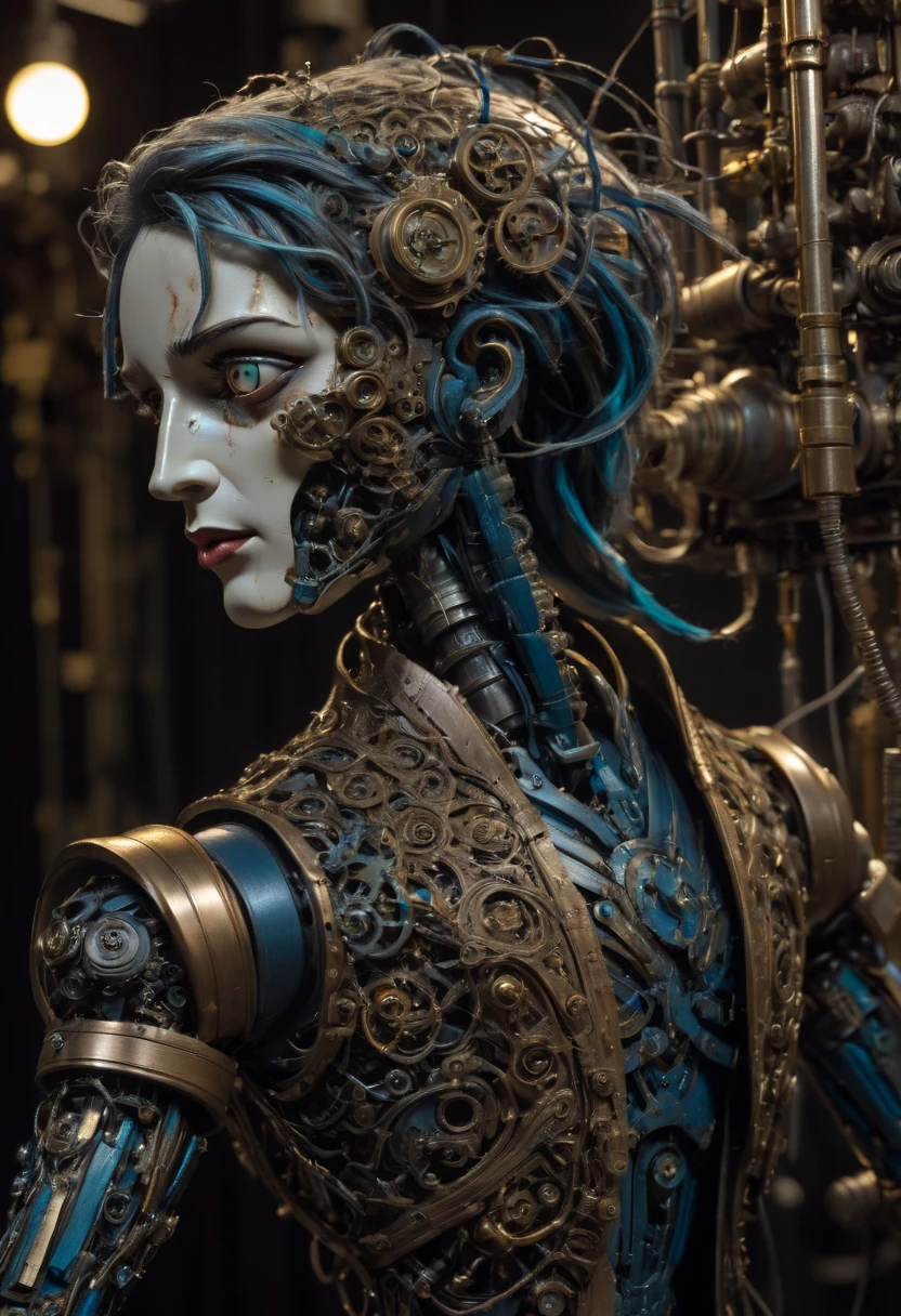 Mechanical Puppet by Ismail Inceoglu, best quality, masterpiece, Representative work, official art, Professional, Ultra intricate detailed, 8k