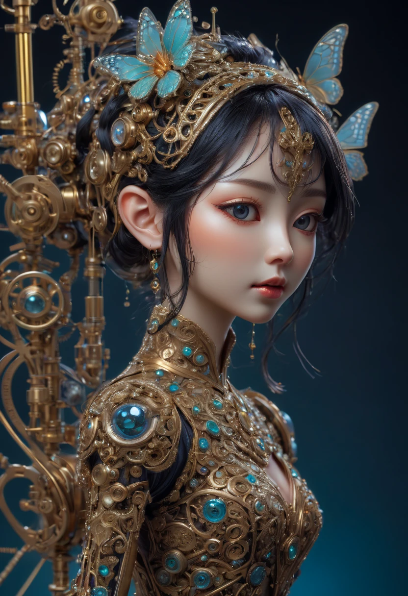 Mechanical Puppet by Alena Aenami, best quality, masterpiece, Representative work, official art, Professional, Ultra intricate detailed, 8k
