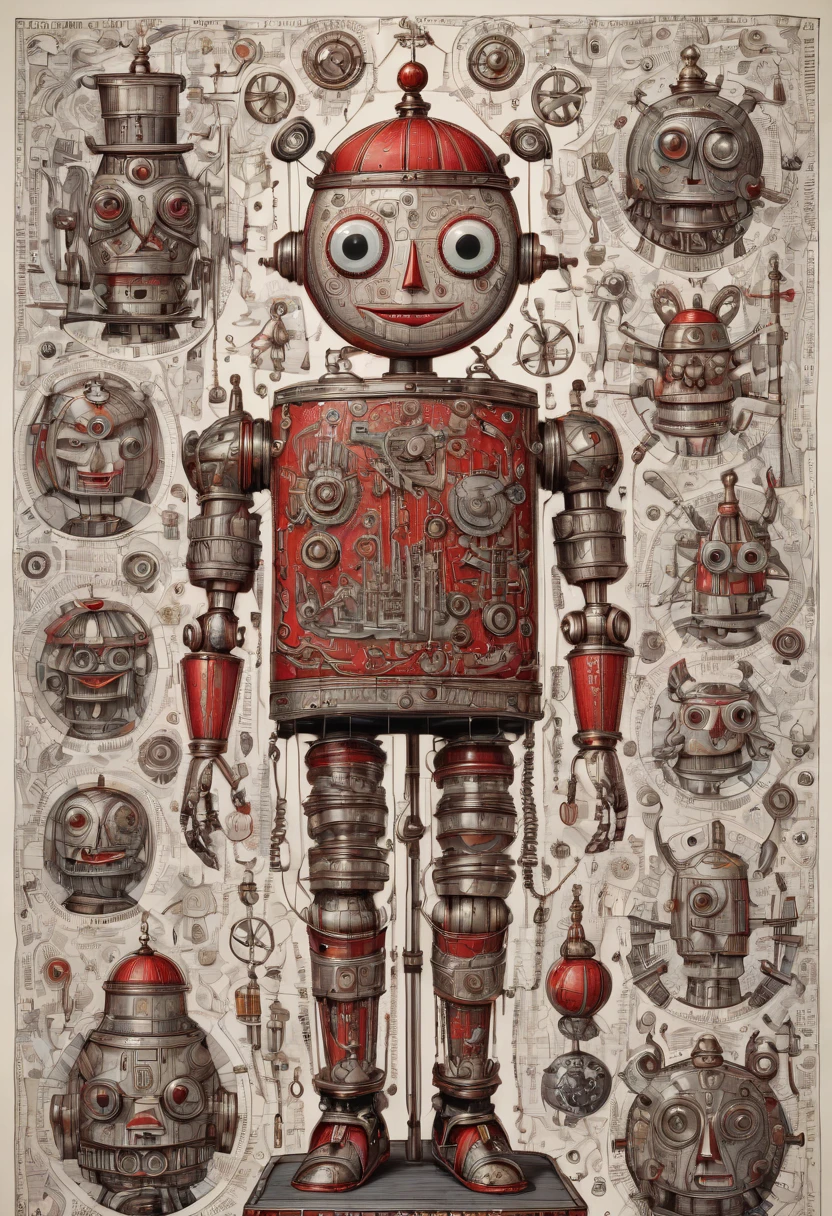 Mechanical Puppet by Gemma Correll, best quality, masterpiece, Representative work, official art, Professional, Ultra intricate detailed, 8k