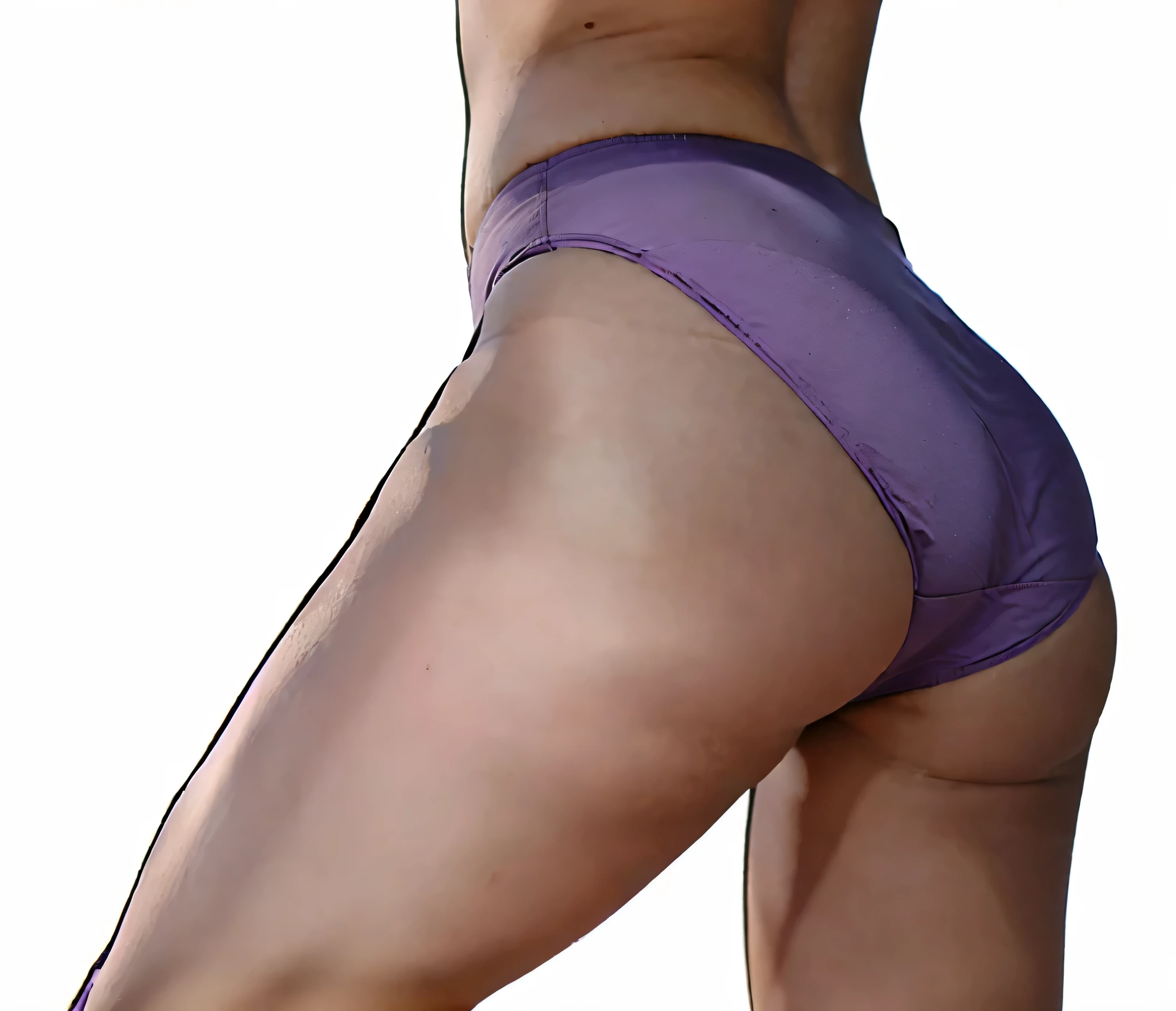 ((masterpiece, best quality)), ((25 year old)), (((Curvy))), ((Latina)), ((purple cotton fullback panties)), (((Large Hips))), Cropped image, ((back shot)), (((photo realistic))), ((80's film, 80's movie scene, 80's TV Style))
