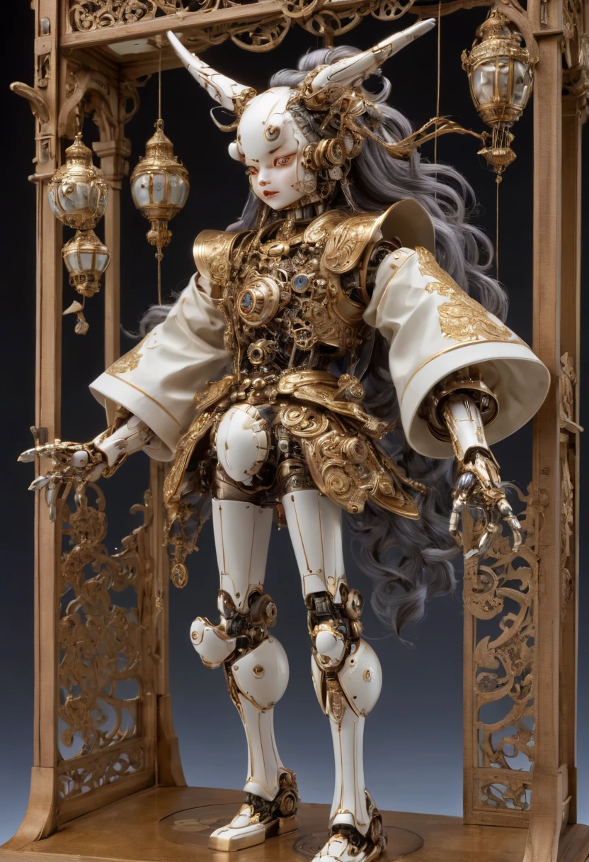 Mechanical Puppet by Gosho Aoyama, best quality, masterpiece, Representative work, official art, Professional, Ultra intricate detailed, 8k