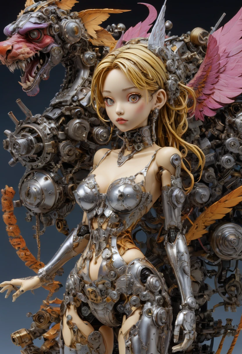 Mechanical Puppet by Hirohiko Araki, best quality, masterpiece, Representative work, official art, Professional, Ultra intricate detailed, 8k