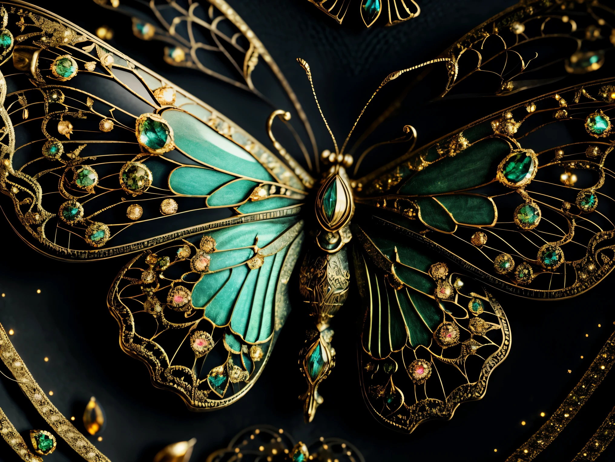 This is a realistic fantasy masterpiece with lots of shimmer, glitter, and intricate ornate detail. Generate one  woman with a beautiful and delicate crown sitting on a garden swing at night. She is a beautiful and seductive butterfly queen with stunning curly black hair, (((incredibly realistic and detailed dynamic eyes in bright colors with realistic shading))).  Her skin is translucent white, her eyes sparkle, and her dress is elegant. Her dress is spun of the finest gossamer silk with delicate, intricate, and subtle floral detailing and gold silk butterfly sleeves. Her face is lovely and lonely. Include glow-in-the-dark flowers, lots of particles, highly realistic fantasy butteflies with translucent jewel-toned wings and fine detailing, and glow. The artwork is done in the style of Guviz and brings to mind masters in the genre such as trending fantasy works on Artstation and Midjourney. Camera: Utilize dynamic composition techniques to emphasize etherealness and delicate detail.