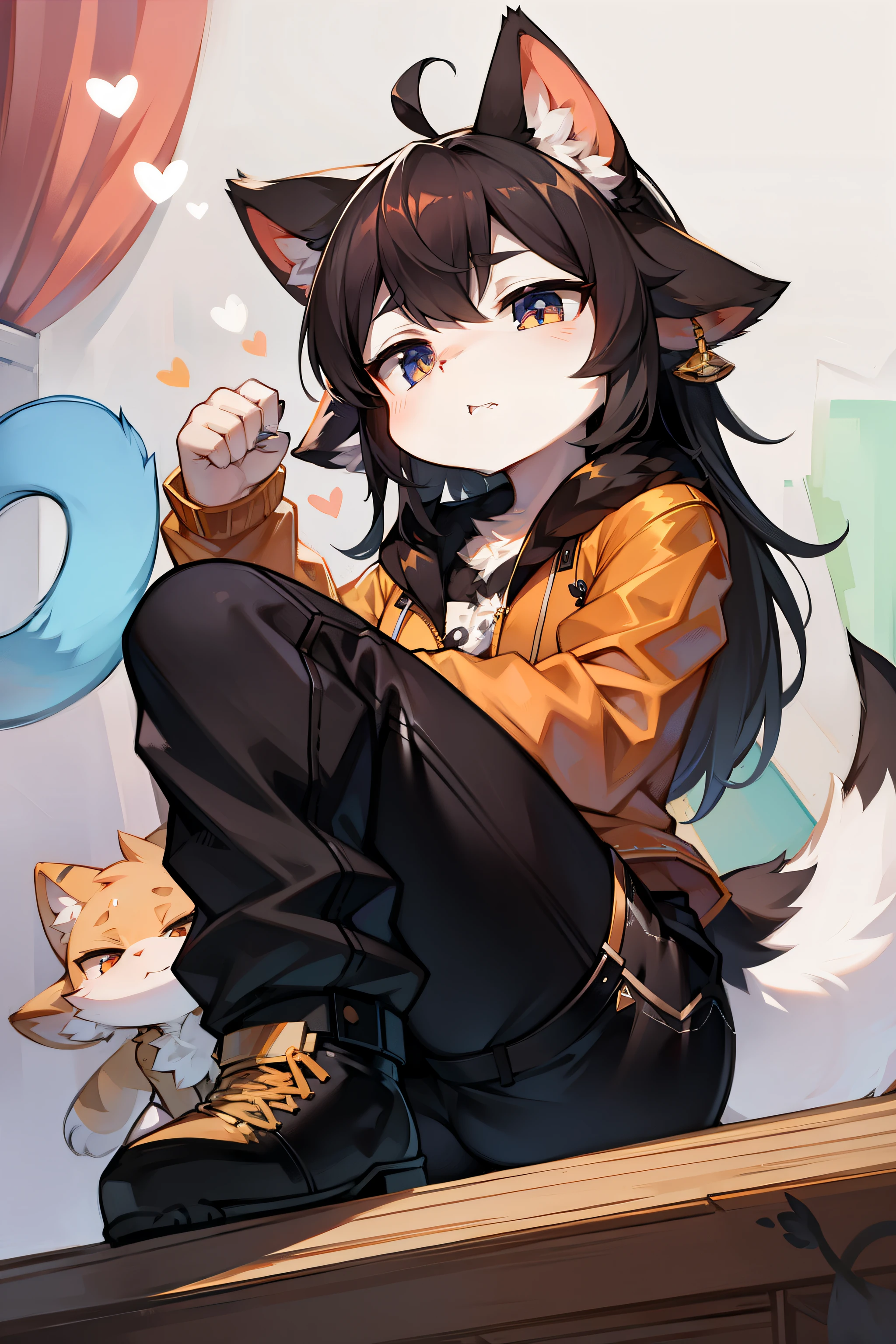 Black cattail,Tail tip white