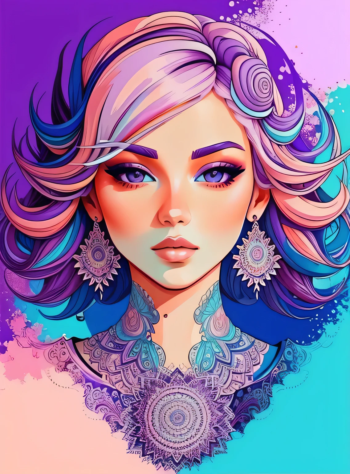 lindo mandala, lilac sky, estilo de arte pop, Yang08k, lindo, colorida,
obras-primas, maximum quality, melhor qualidade, arte oficial, lindo and aesthetic,