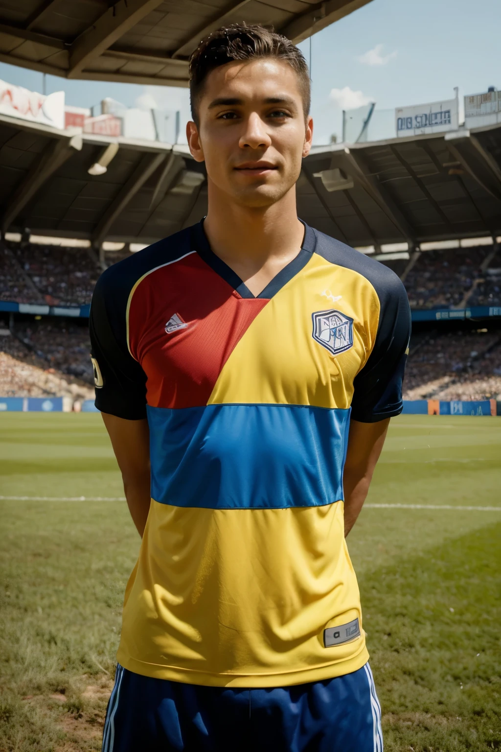 This stunning 4K image depicts a man dressed in a soccer jersey, his eyes alight with understanding as you share insights with him. The vibrant colors of his jersey pop against the backdrop, emphasizing the passion and excitement of the moment. With a focused expression, he leans in attentively, absorbing every word you say. In the midst of a soccer-themed setting, the scene captures the intersection of sports and knowledge, highlighting the power of communication to bridge understanding. It's a snapshot of camaraderie and learning, where the love for the game intertwines with the joy of enlightenment.