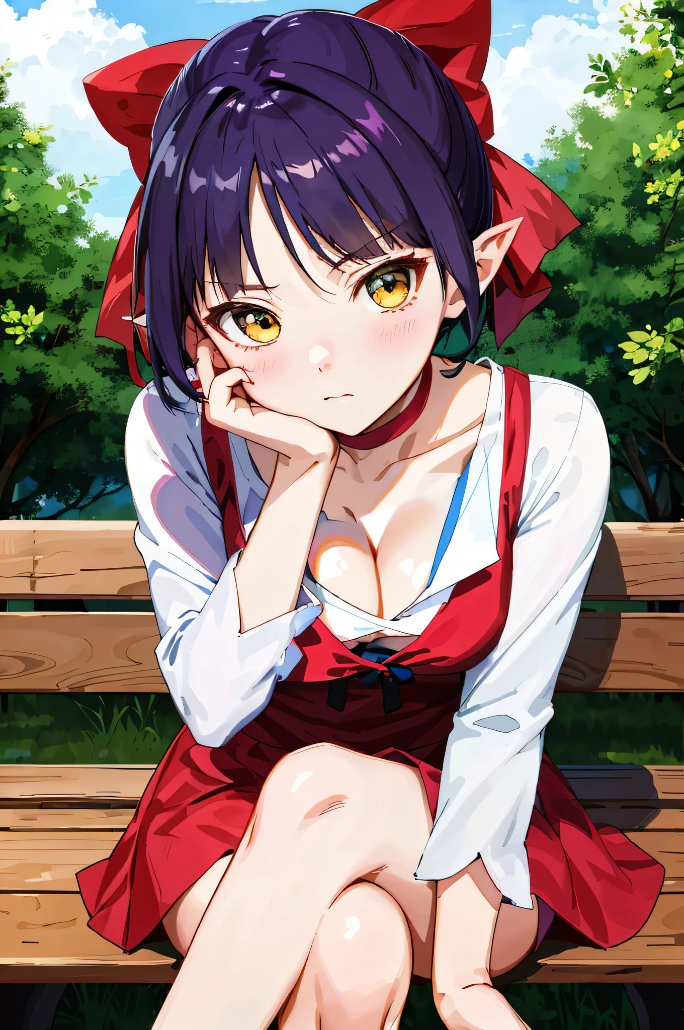 I can see your breasts、I can see the cleavage