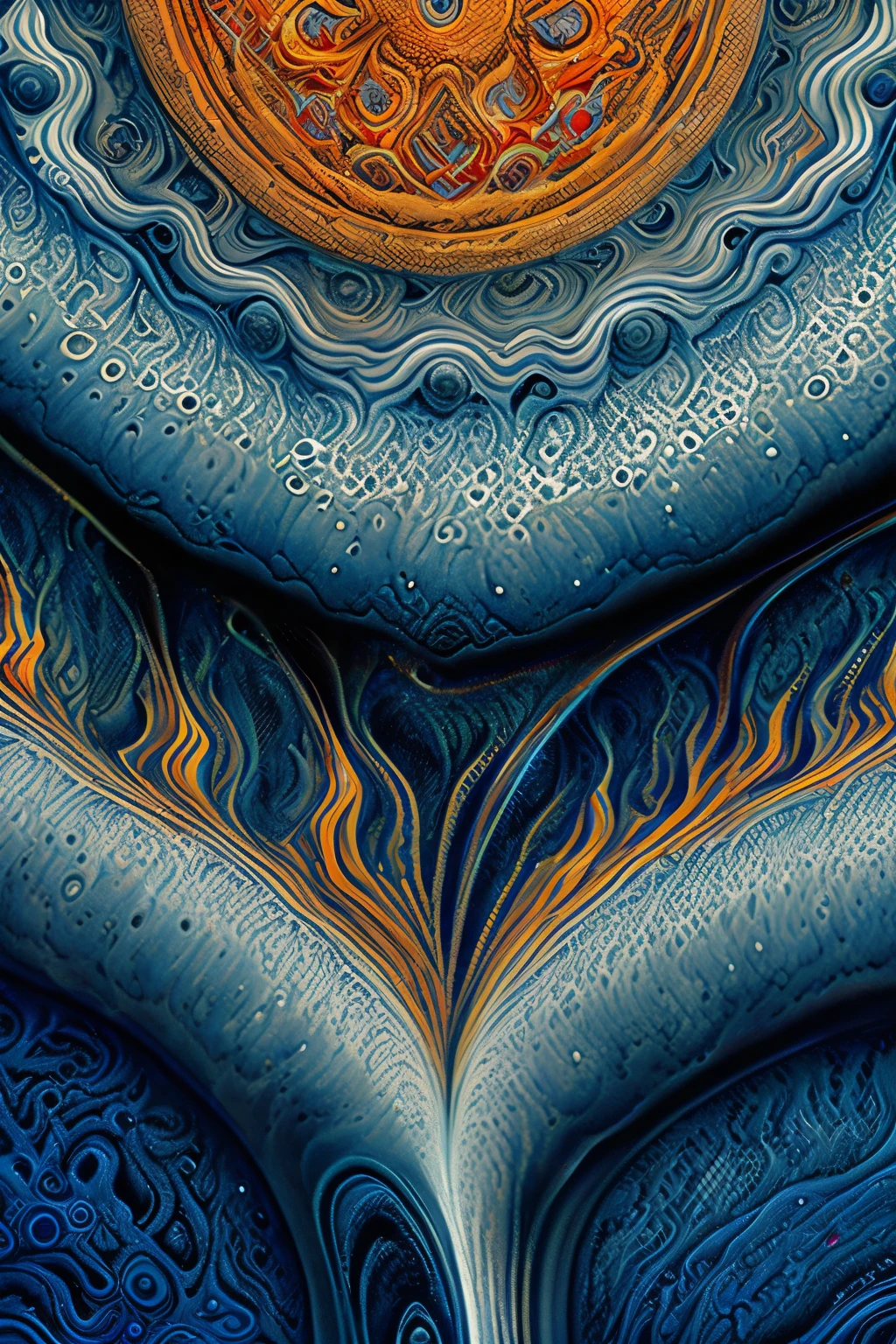 fluid abstract background, dark indigo, art, behance