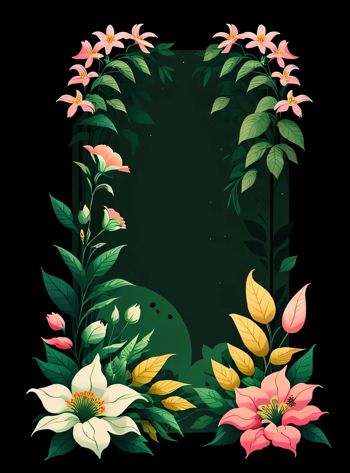 Image not complete, fundo preto, there is a photo of flowers with pink and white flowers, fundo de flor, fundo verde: 3, fundo de flor, floresta com flor, papel de parede de flores, fundo flores naturais, fundo verde, fundo verde!!!!!!!!,