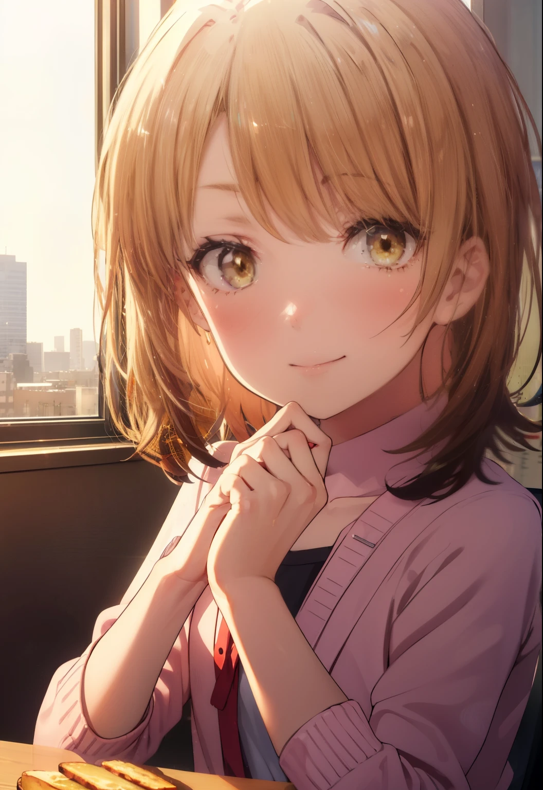 irohaisshiki, Isshiki Iroha, 1people々woman,long hair, brown hair, ponytail,(brown eyes:1.5), smile,blush,night,moonlight off shoulder sweater,bare shoulders,bare clavicle,naked neck,long skirt,barefoot,entrance,put your hands behind your back,
break indoors ,apartment,indoor entrance,
break looking at viewer, whole body,Upper body(cowboy shot:1. 5)
break (masterpiece:1.2), highest quality, High resolution, unity 8k wallpaper, (shape:0.8), (beautiful and detailed eyes:1.6), highly detailed face, perfect lighting, Very detailed CG, (perfect hands, perfect anatomy),