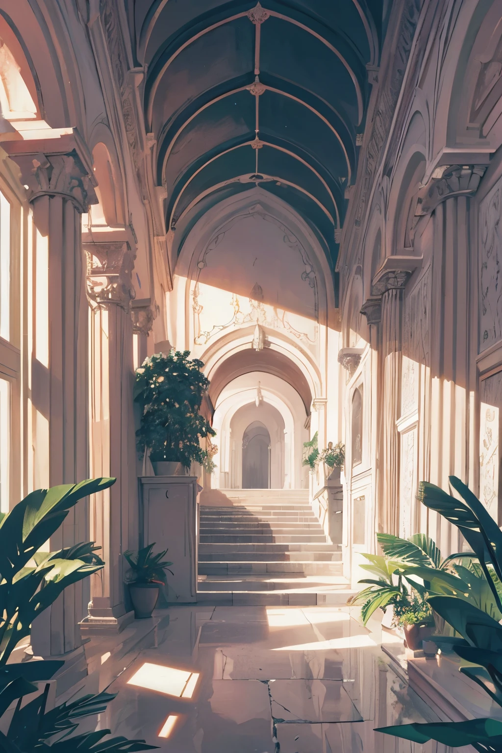a black drawing showing an ancient jungle, in the style of light pink and light gray, animated gifs, greek art and architecture, vintage aesthetics, ocean academia, hand-drawn animation, marble